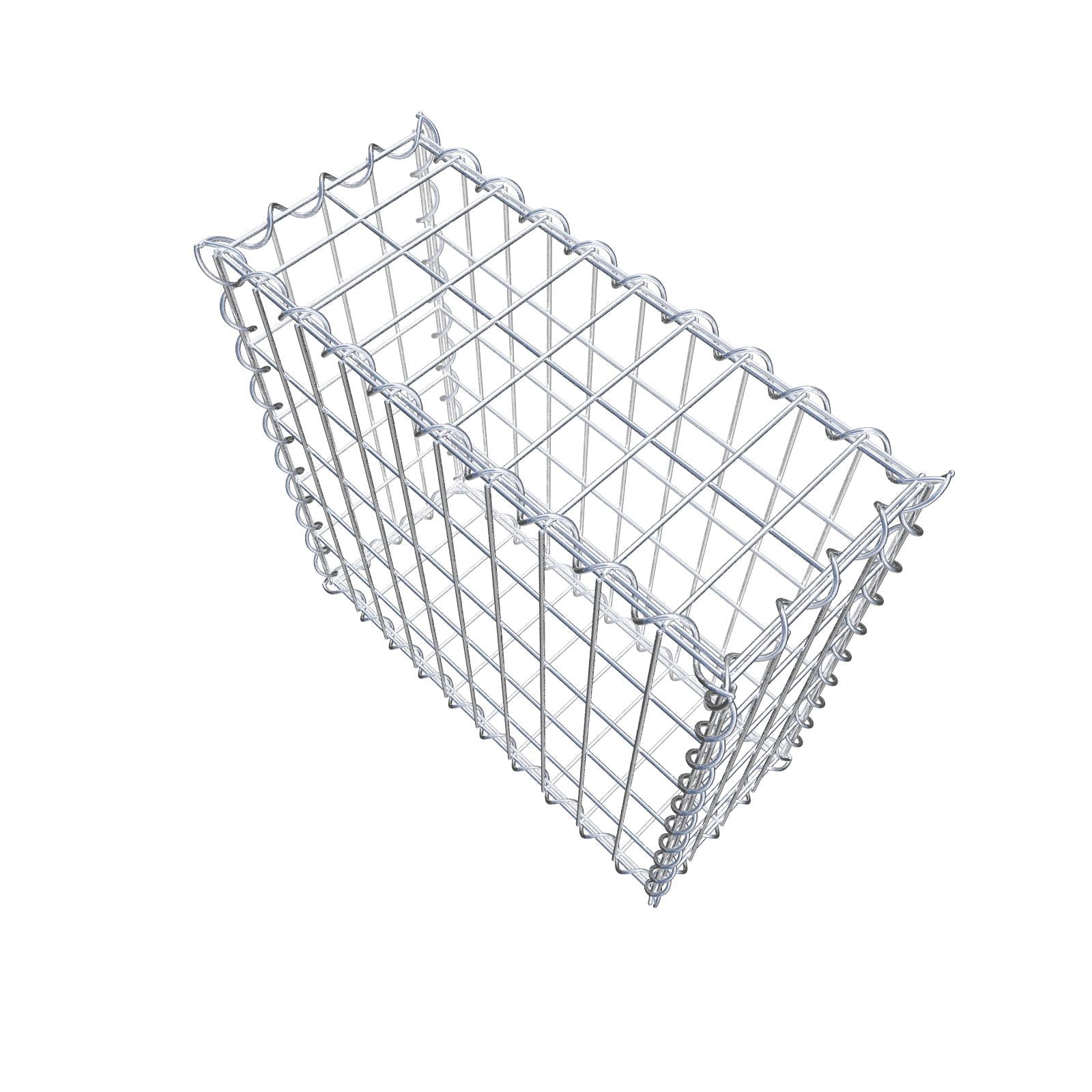 Gabion 50 cm x 50 cm x 20 cm (L x H x D), mesh size 5 cm x 10 cm, spiral