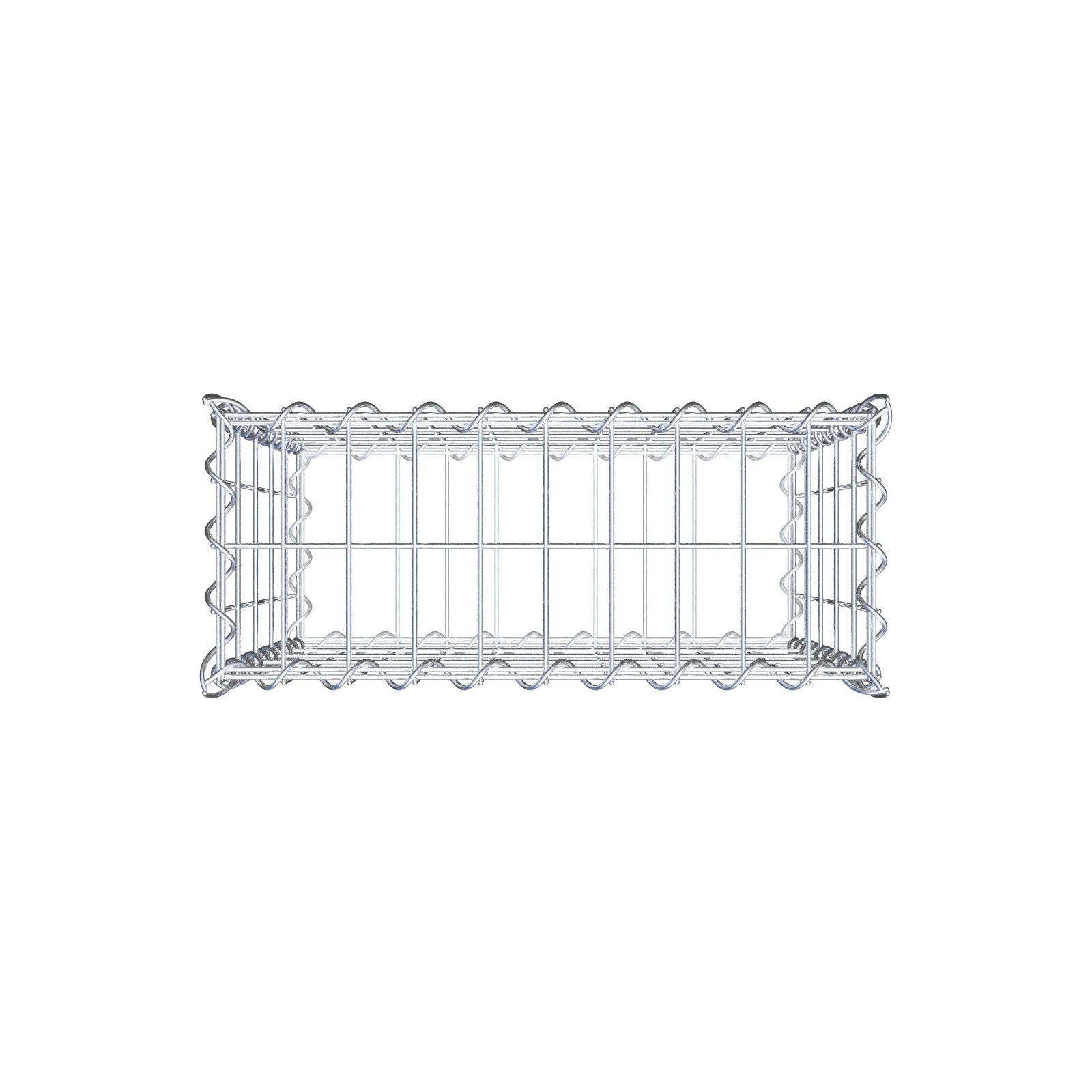 Gabion 50 cm x 50 cm x 20 cm (L x H x D), mesh size 5 cm x 10 cm, spiral