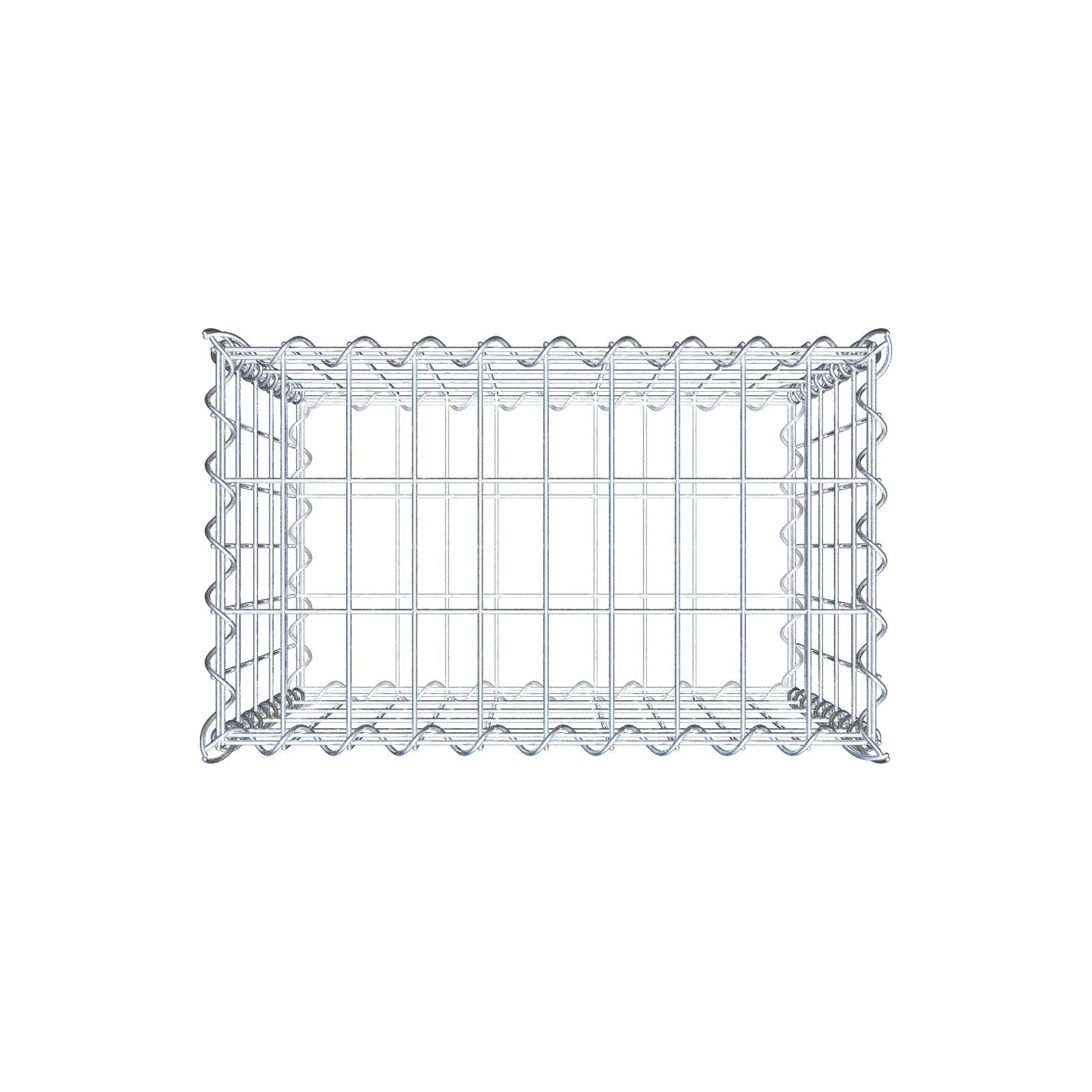 Gabbione 50 cm x 50 cm x 30 cm (L x H x P), maglia 5 cm x 10 cm, spirale