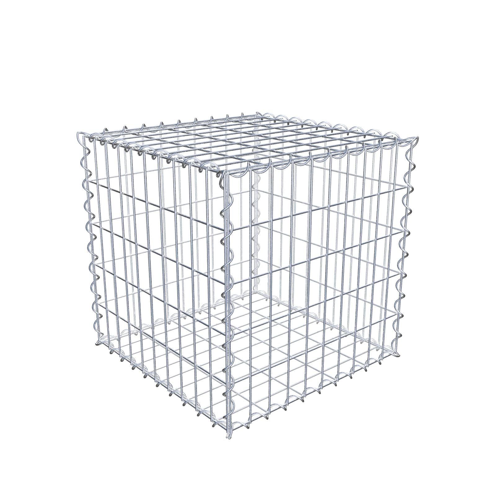 Gabion 50 cm x 50 cm x 50 cm (L x H x P), mailles 5 cm x 10 cm, spirale