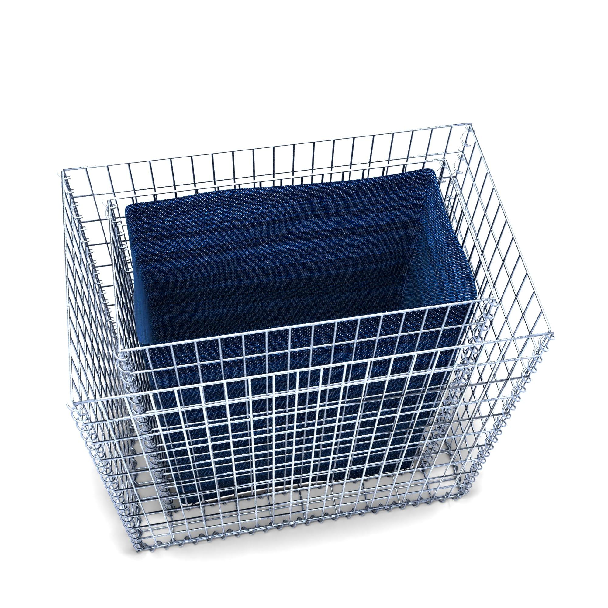 Højbed firkantet 100 cm x 100 cm x 60 cm (L x H x D), maskestørrelse 5 x 10 cm, vægtykkelse 10 cm