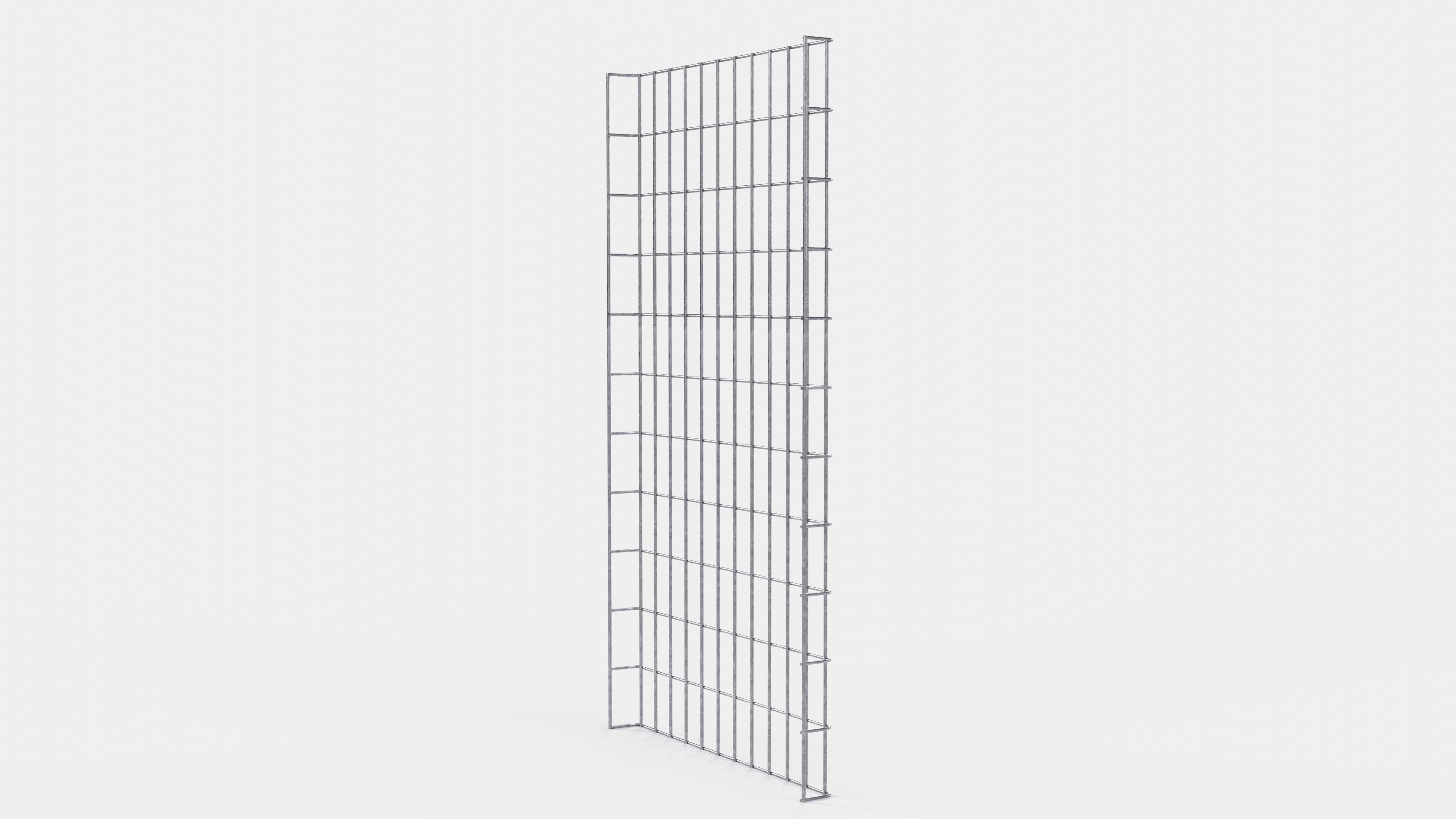 Cable duct height 110 cm, depth 5 cm, mesh size 5 x 10 cm