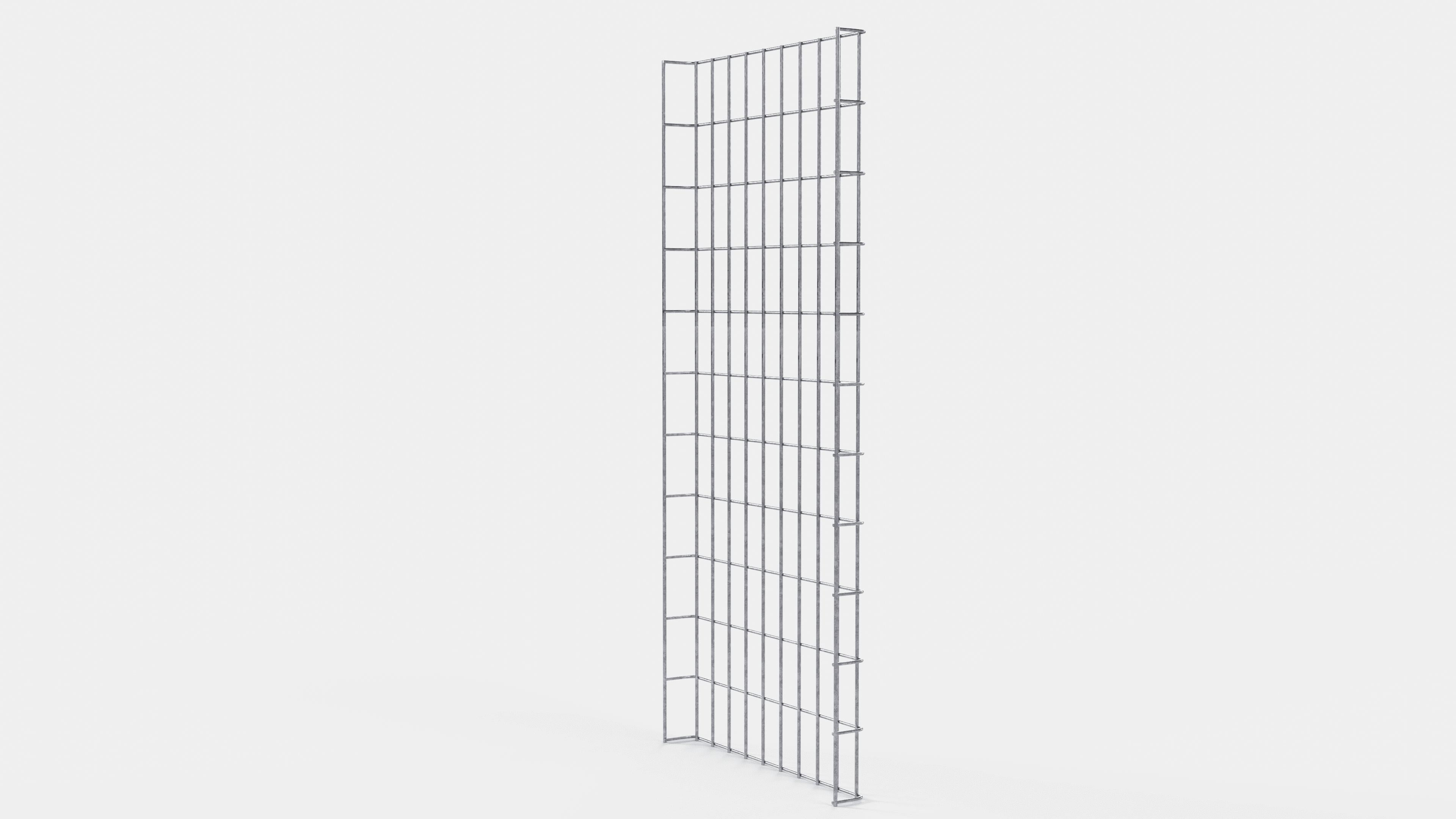 Cable duct height 110 cm, depth 5 cm, mesh size 5 x 10 cm