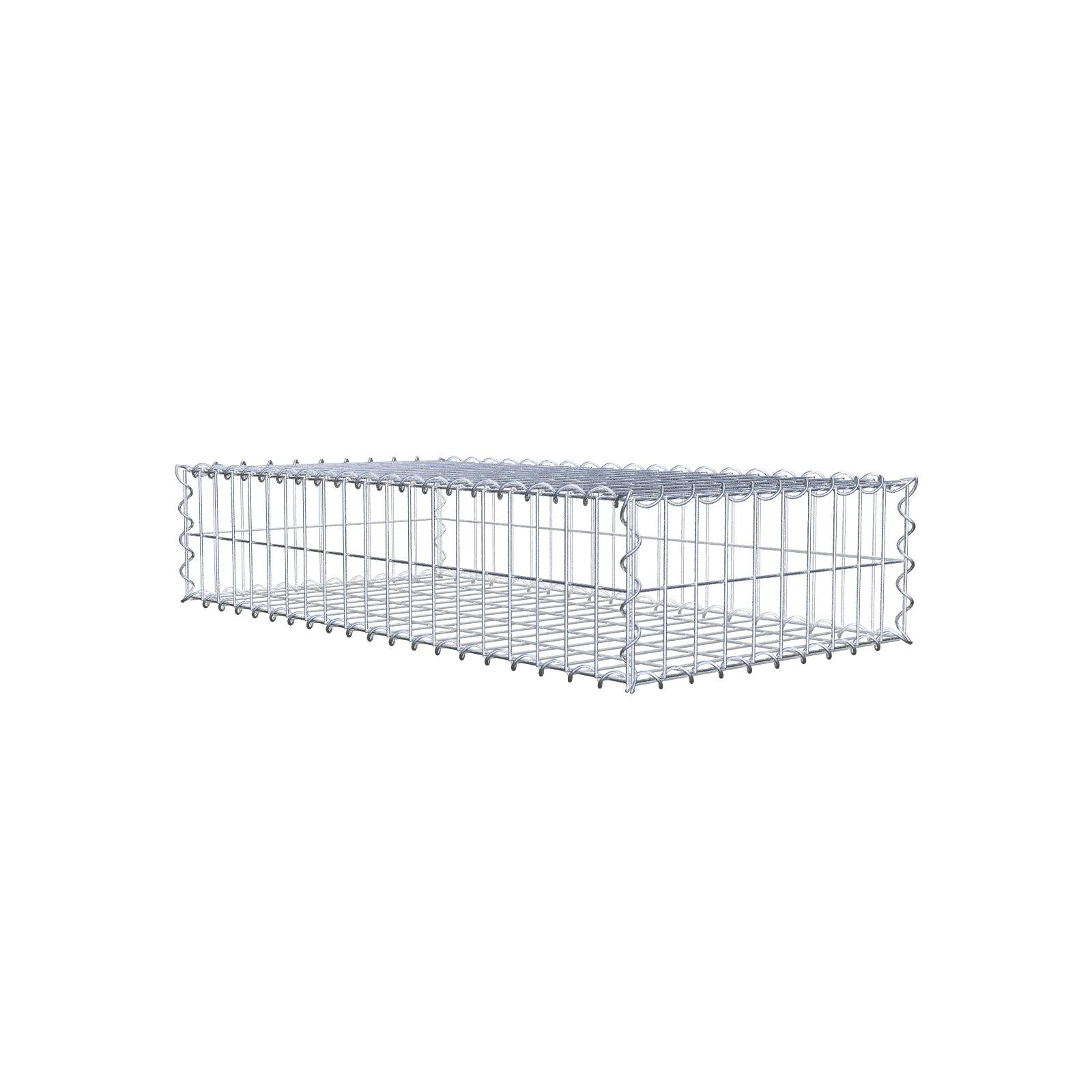 Gabbione 100 cm x 20 cm x 50 cm (L x H x P), maglia 5 cm x 10 cm, spirale