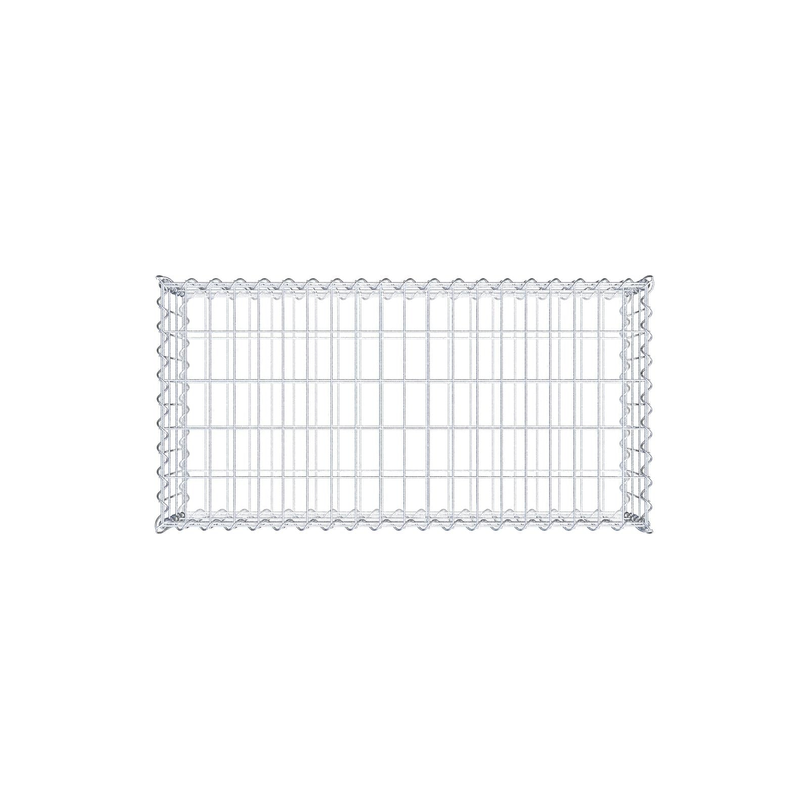Gabbione 100 cm x 30 cm x 50 cm (L x H x P), maglia 5 cm x 10 cm, spirale