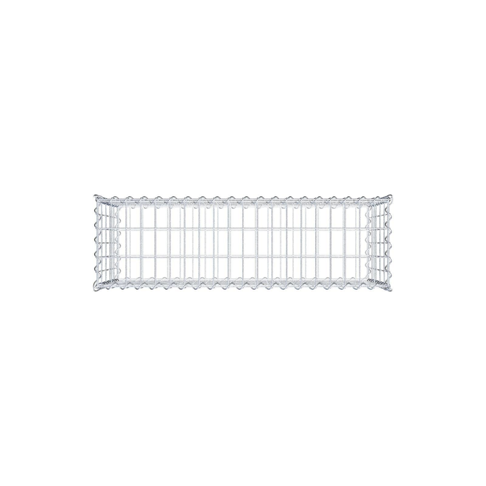 Economy set 3x Gabion 100 cm x 50 cm x 30 cm (L x H x D), mesh size 5 cm x 10 cm, spiral