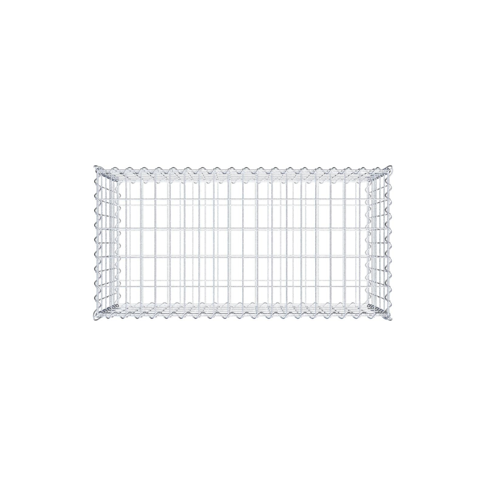 Schanskorf 100 cm x 50 cm x 50 cm (L x H x D), maaswijdte 5 cm x 10 cm, spiraal