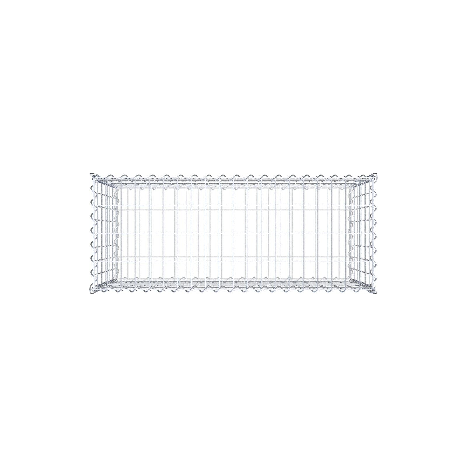 Gabbione 100 cm x 60 cm x 40 cm (L x H x P), maglia 5 cm x 10 cm, spirale