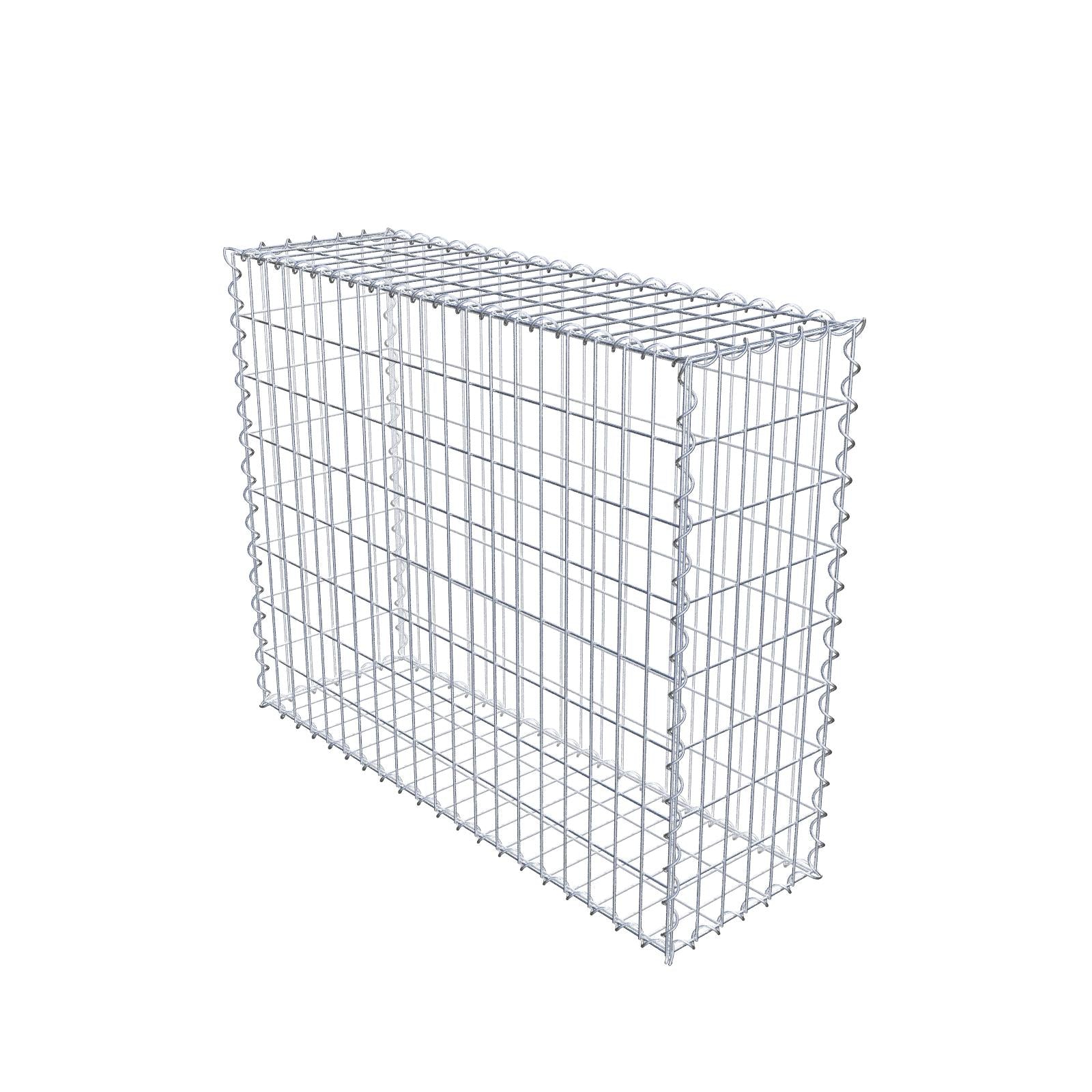 Gabione 100 cm x 80 cm x 30 cm (L x H x T), Maschenweite 5 cm x 10 cm, Spirale