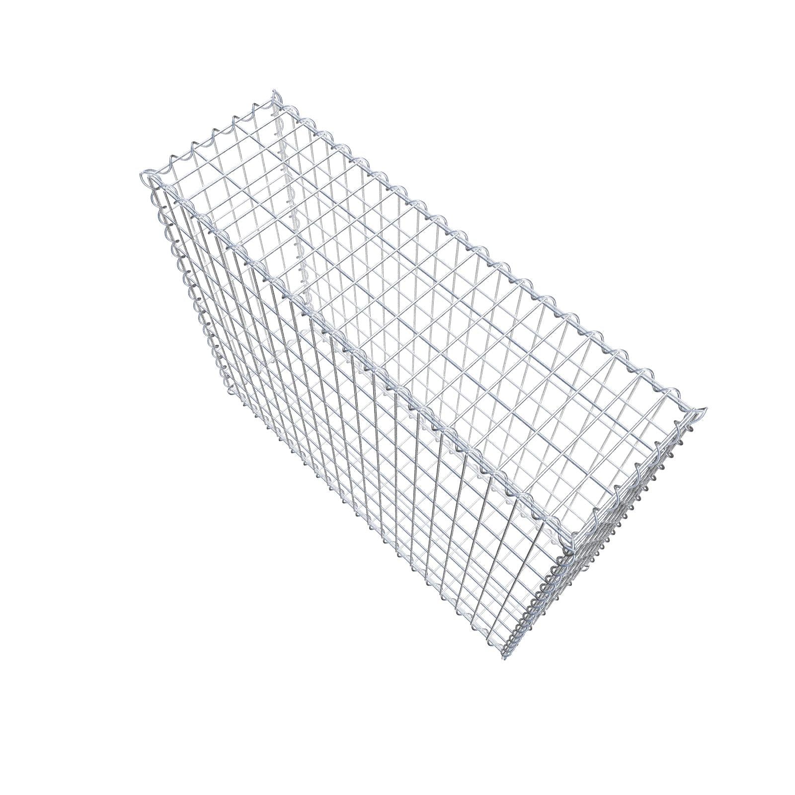 Gabione 100 cm x 80 cm x 30 cm (L x H x T), Maschenweite 5 cm x 10 cm, Spirale