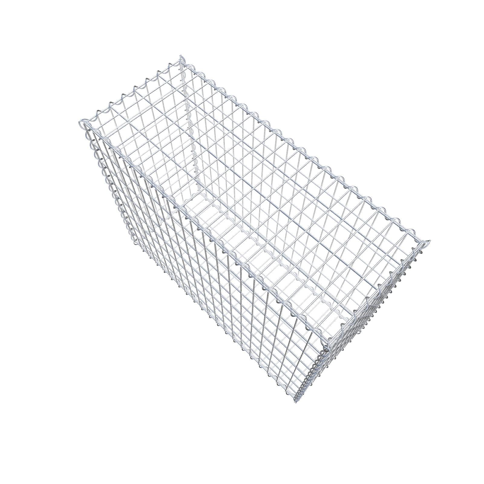 Gabion 100 cm x 80 cm x 40 cm (L x H x D), maskestørrelse 5 cm x 10 cm, spiral