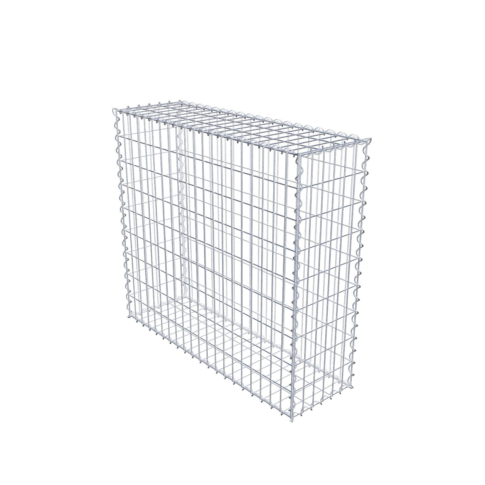 Gabion 100 cm x 90 cm x 30 cm (L x H x P), mailles 5 cm x 10 cm, spirale