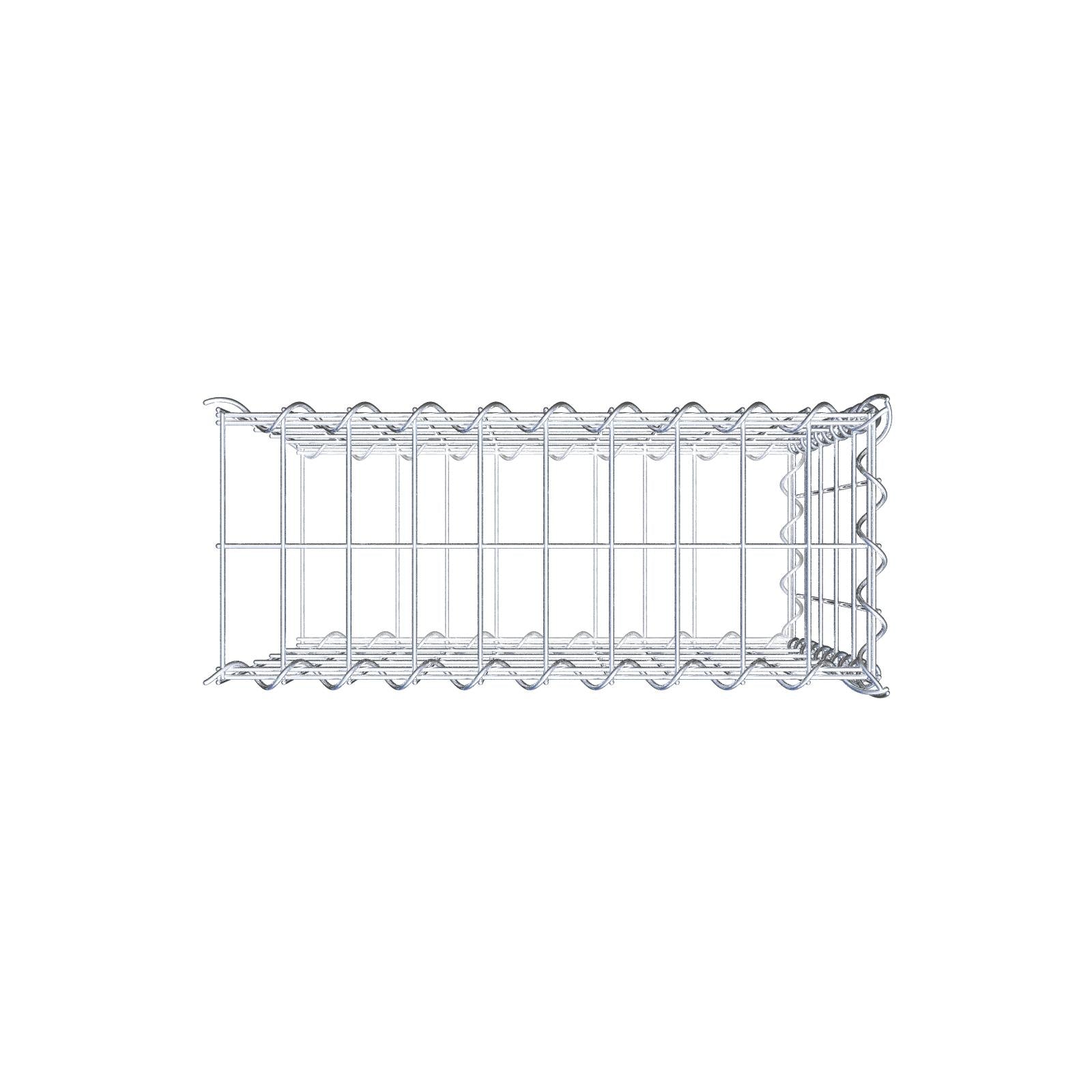 Anbaugabione Typ 2 50 cm x 50 cm x 20 cm (L x H x T), Maschenweite 5 cm x 10 cm, Spirale