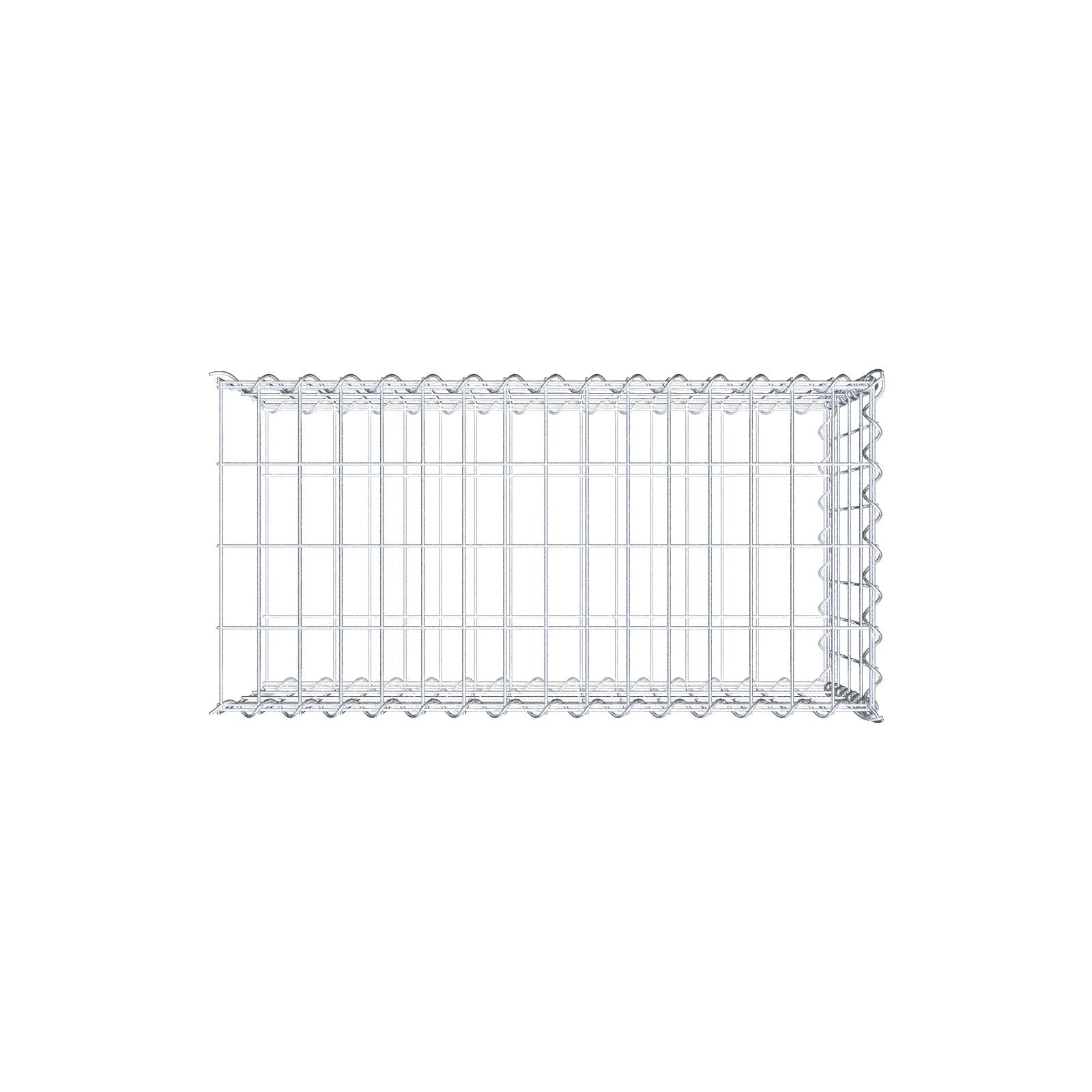 Mounted gabion type 2 80 cm x 40 cm x 40 cm (L x H x D), mesh size 5 cm x 10 cm, spiral