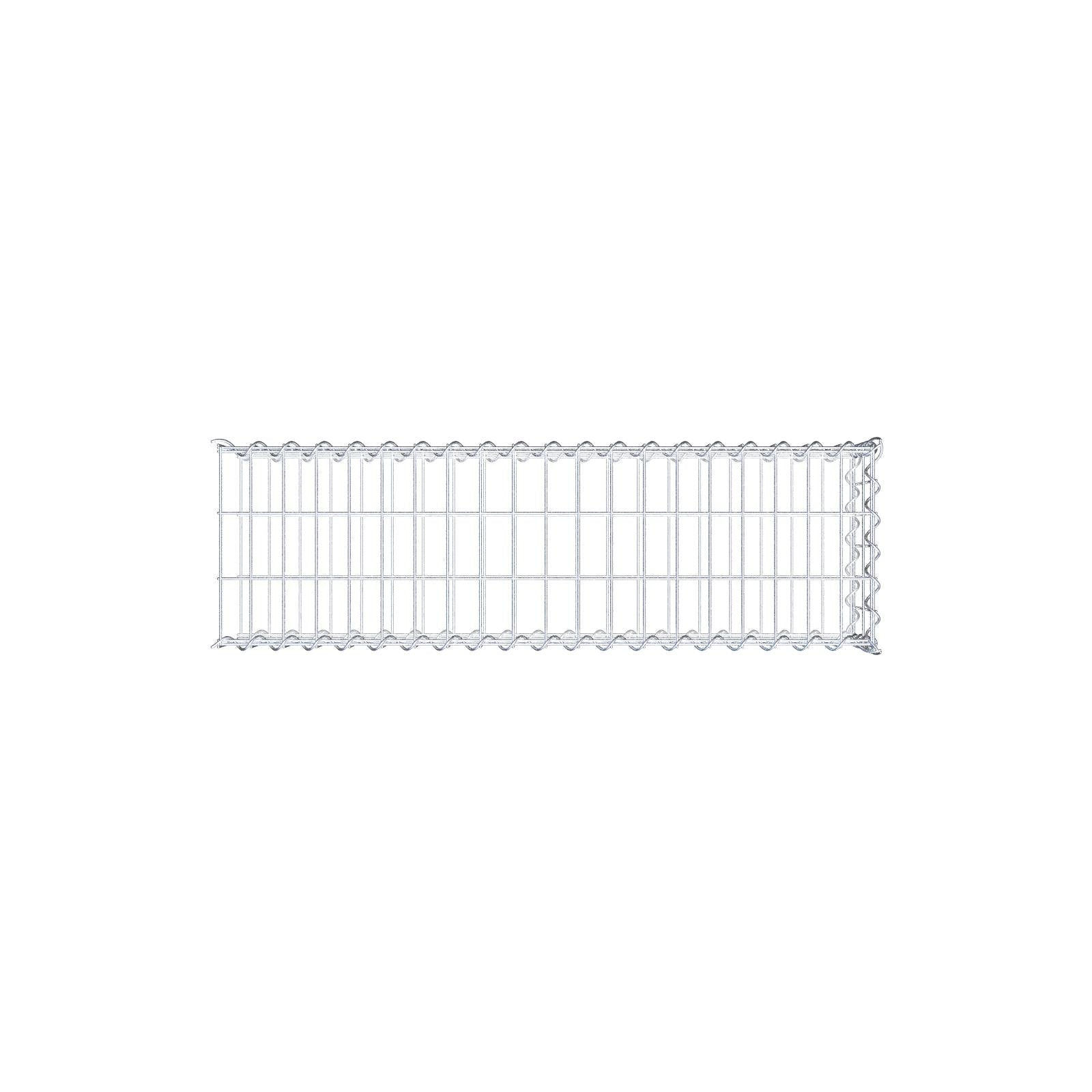 Extra gabion typ 2 100 cm x 20 cm x 30 cm (L x H x D), maskstorlek 5 cm x 10 cm, spiral