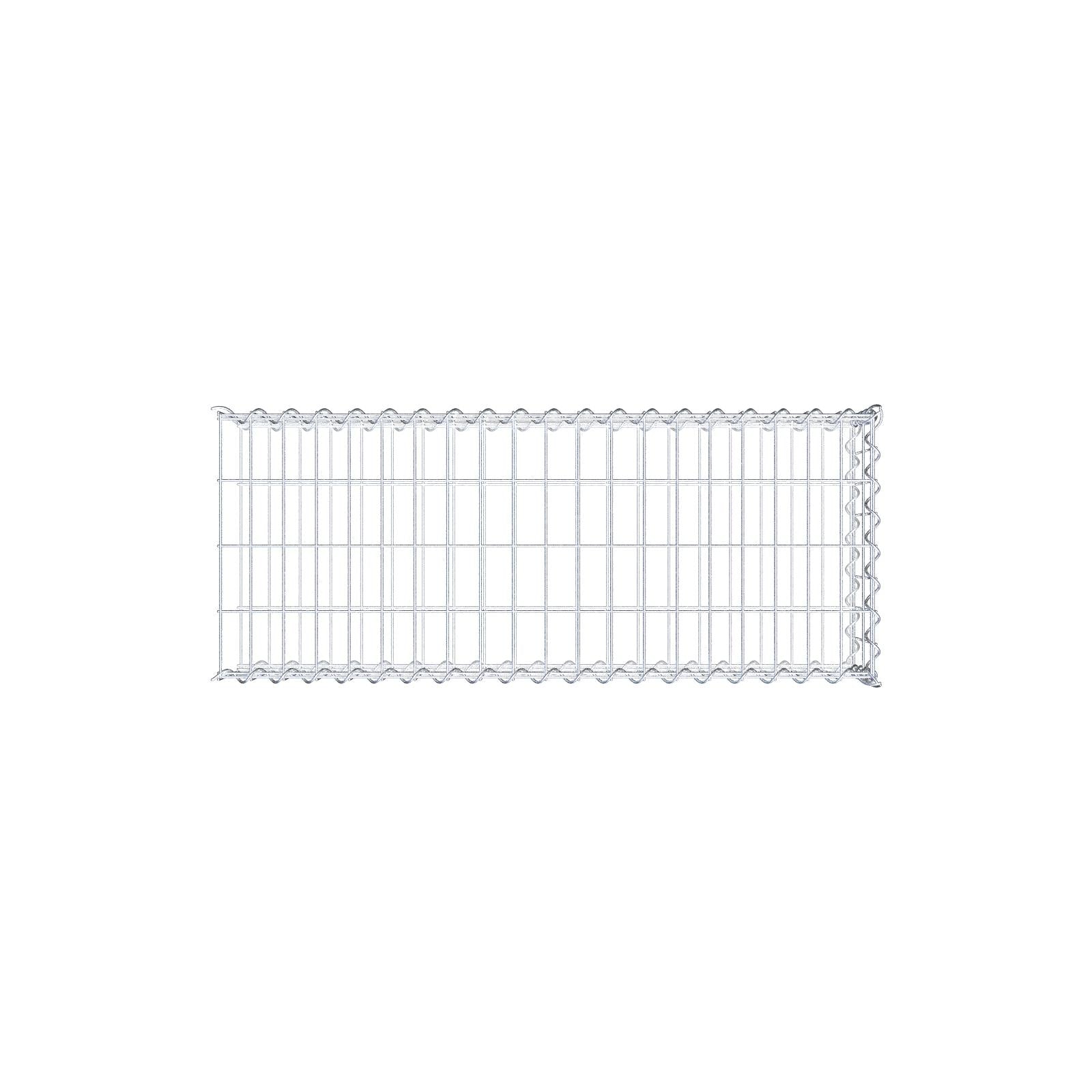 Extra gabion typ 2 100 cm x 20 cm x 40 cm (L x H x D), maskstorlek 5 cm x 10 cm, spiral