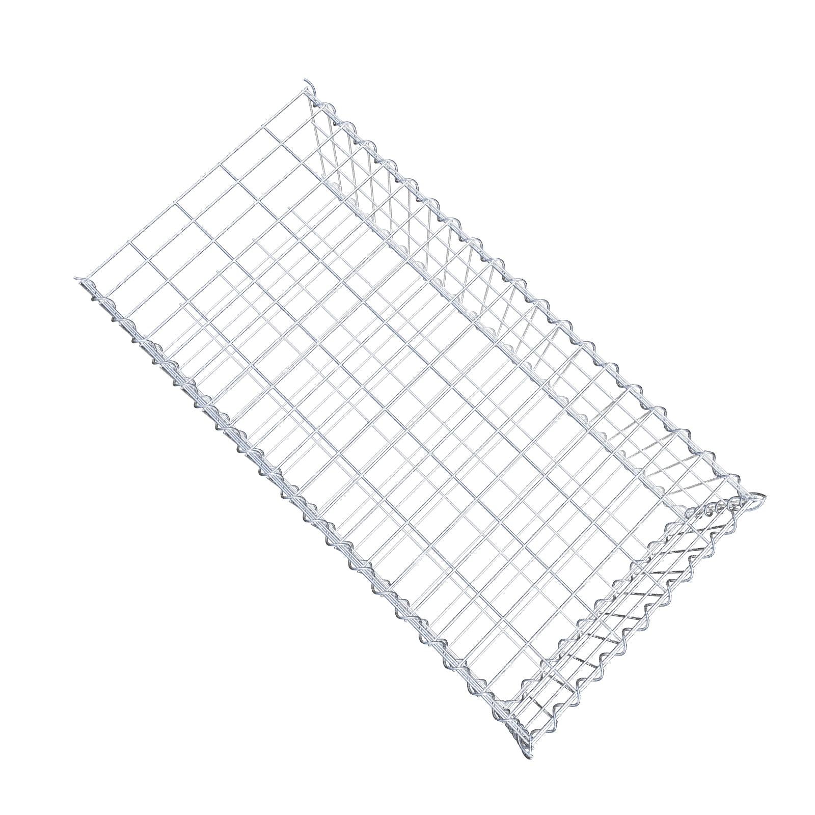 Gabion rapporté type 2 100 cm x 30 cm x 50 cm (L x H x P), mailles 5 cm x 10 cm, spirale