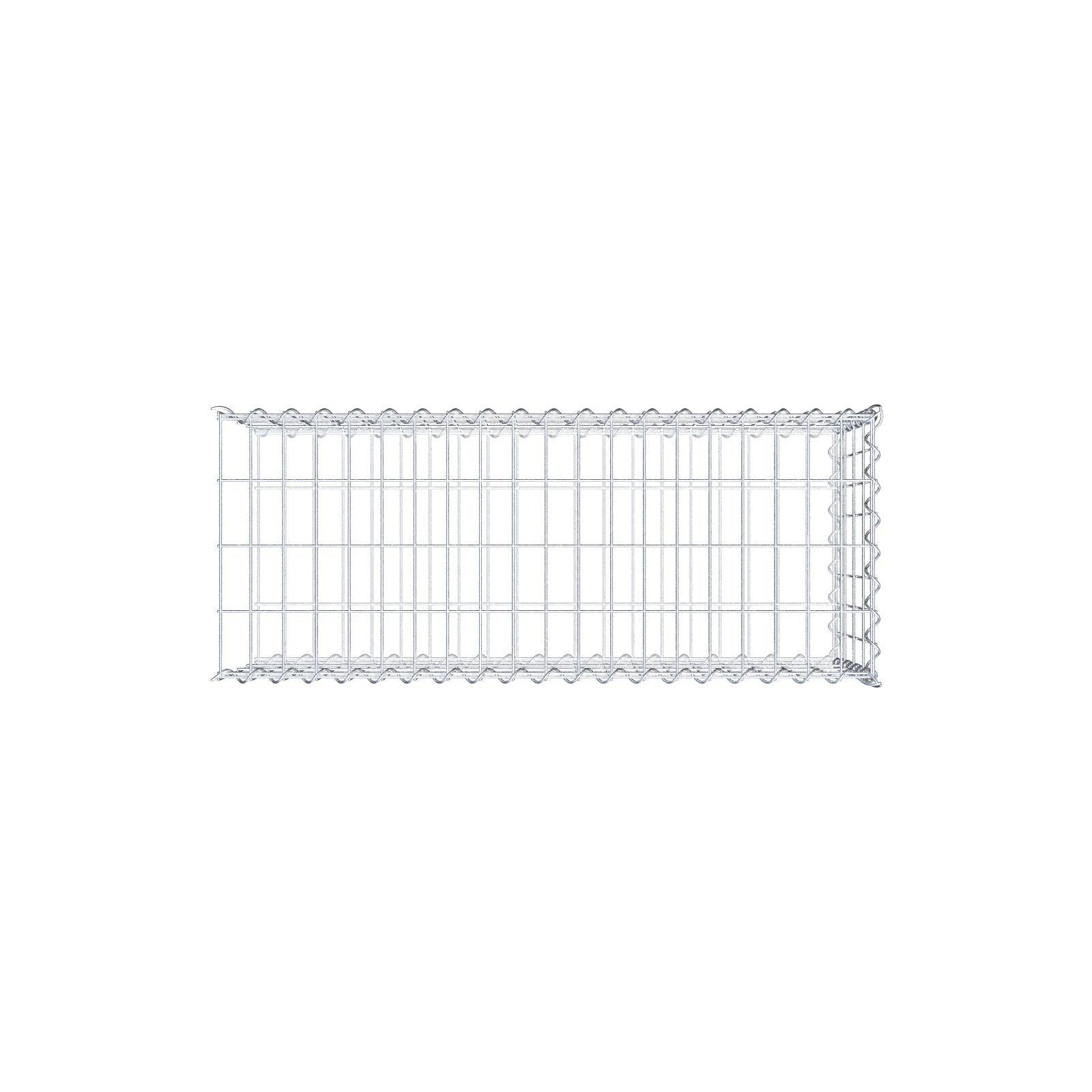 Gabião tipo 2 100 cm x 40 cm x 40 cm (C x A x P), malhagem 5 cm x 10 cm, espiral