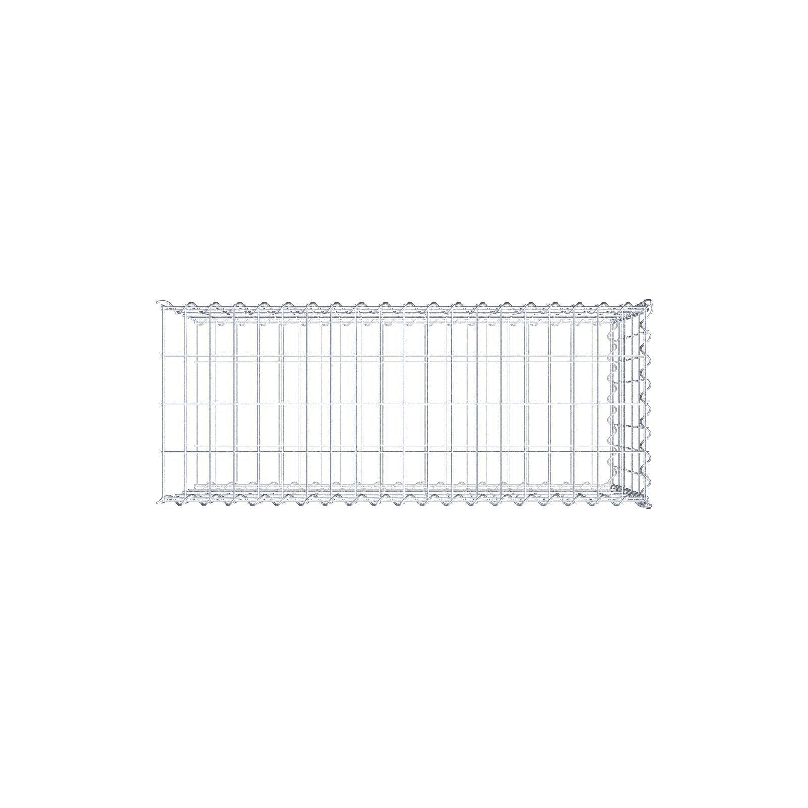 Gabião tipo 2 100 cm x 50 cm x 40 cm (C x A x P), malhagem 5 cm x 10 cm, espiral