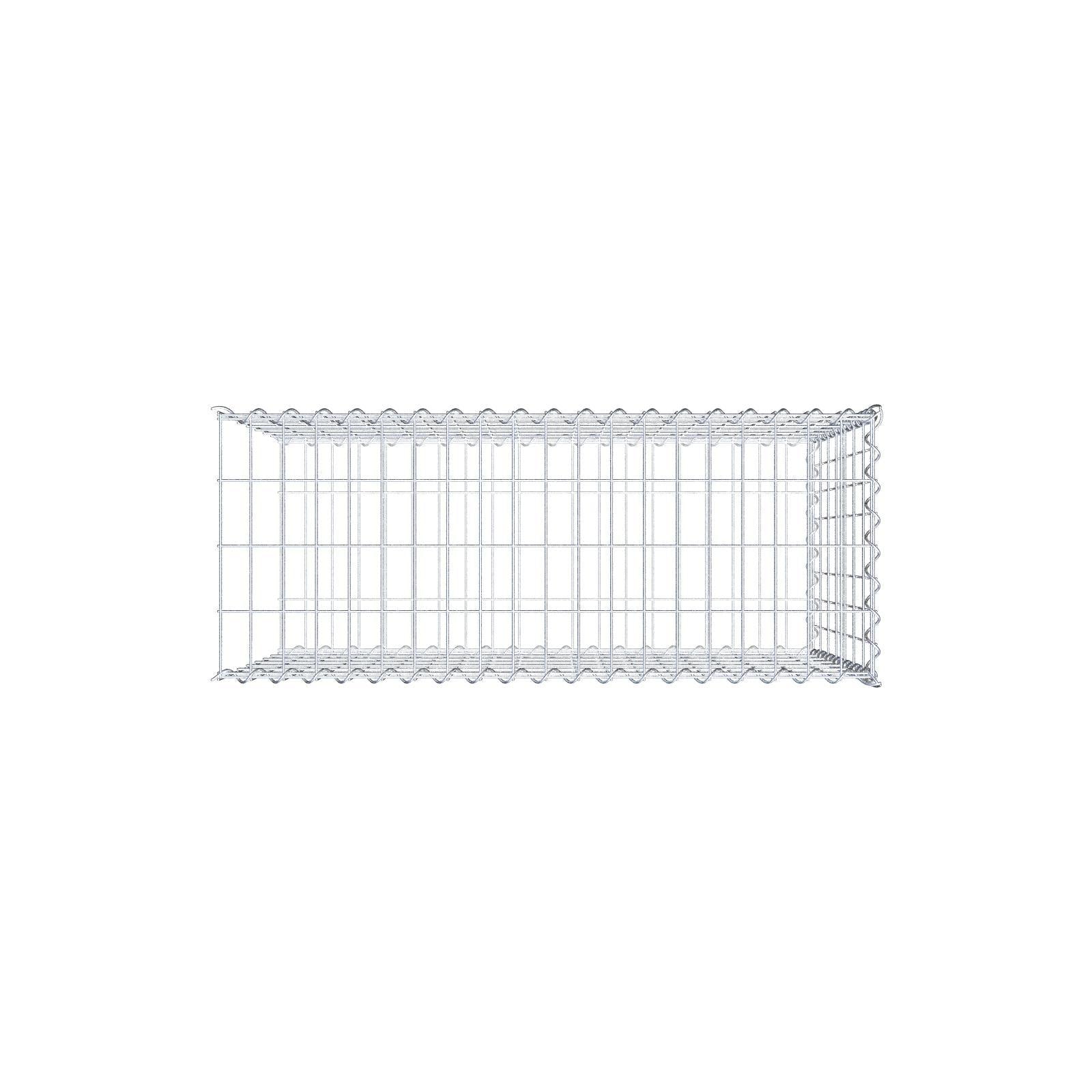 Grown-on gabion type 2 100 cm x 70 cm x 40 cm (L x H x D), mesh size 5 cm x 10 cm, spiral