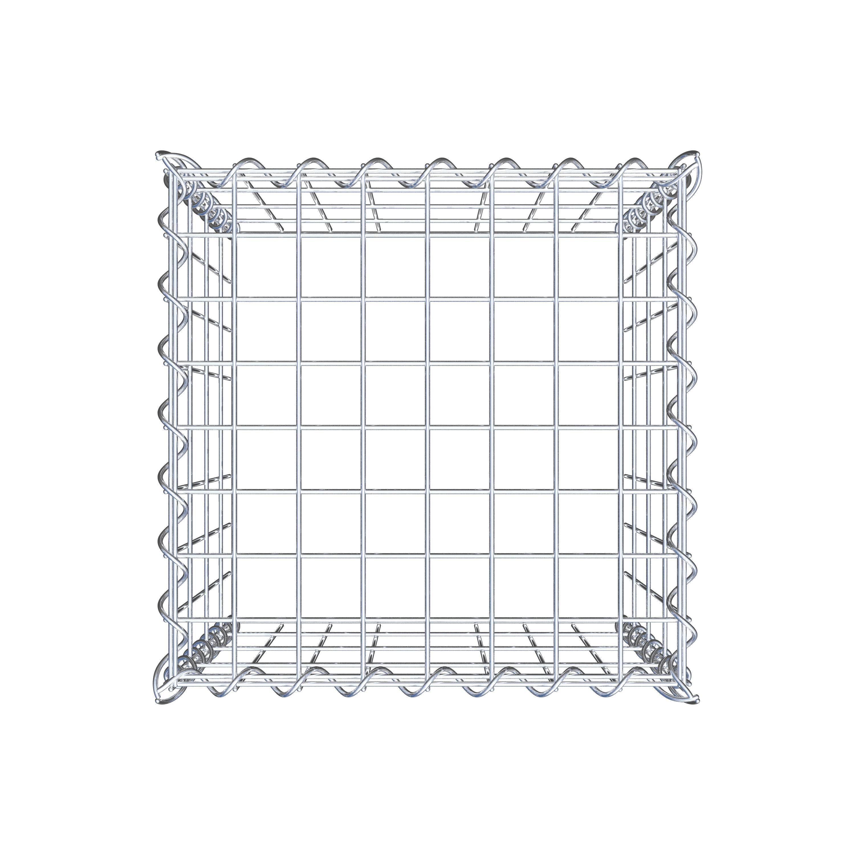 Add-on schanskorf type 3 40 cm x 40 cm x 40 cm (L x H x D), maaswijdte 5 cm x 10 cm, spiraalvormig