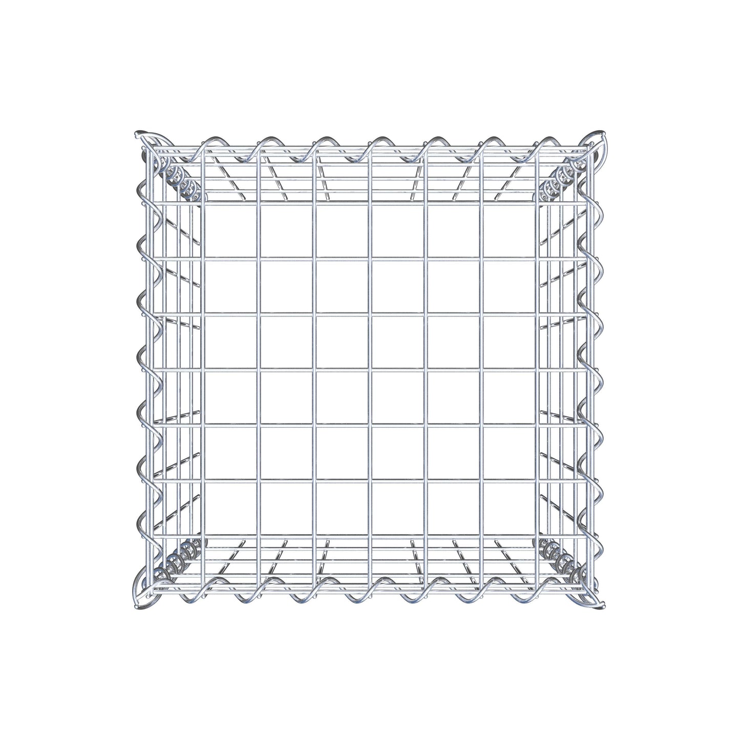 Gabião tipo 3 40 cm x 40 cm x 40 cm (C x A x P), malhagem 5 cm x 10 cm, espiral