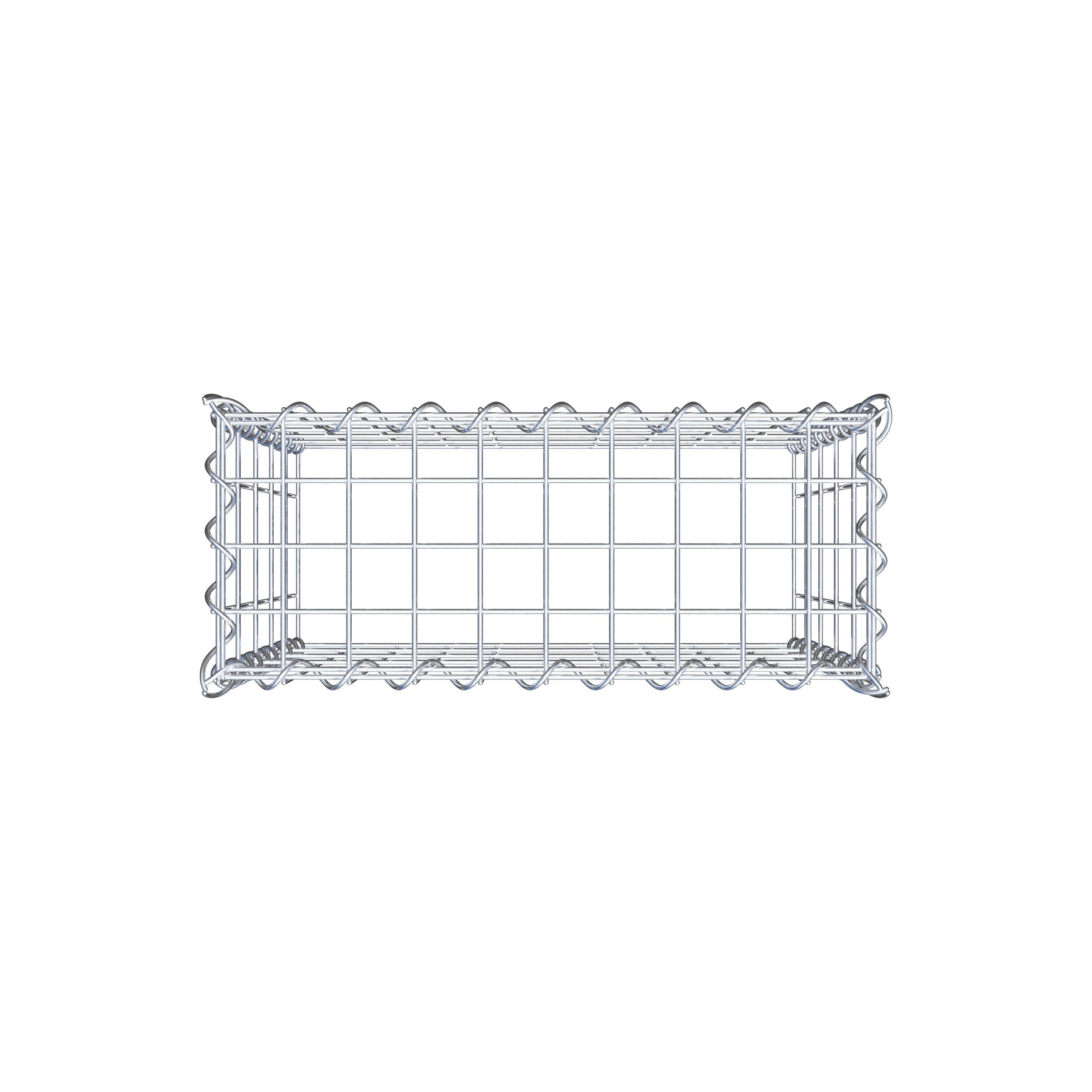 Gavión adulto tipo 3 50 cm x 50 cm x 20 cm (largo x alto x profundidad), tamaño de malla 5 cm x 10 cm, espiral