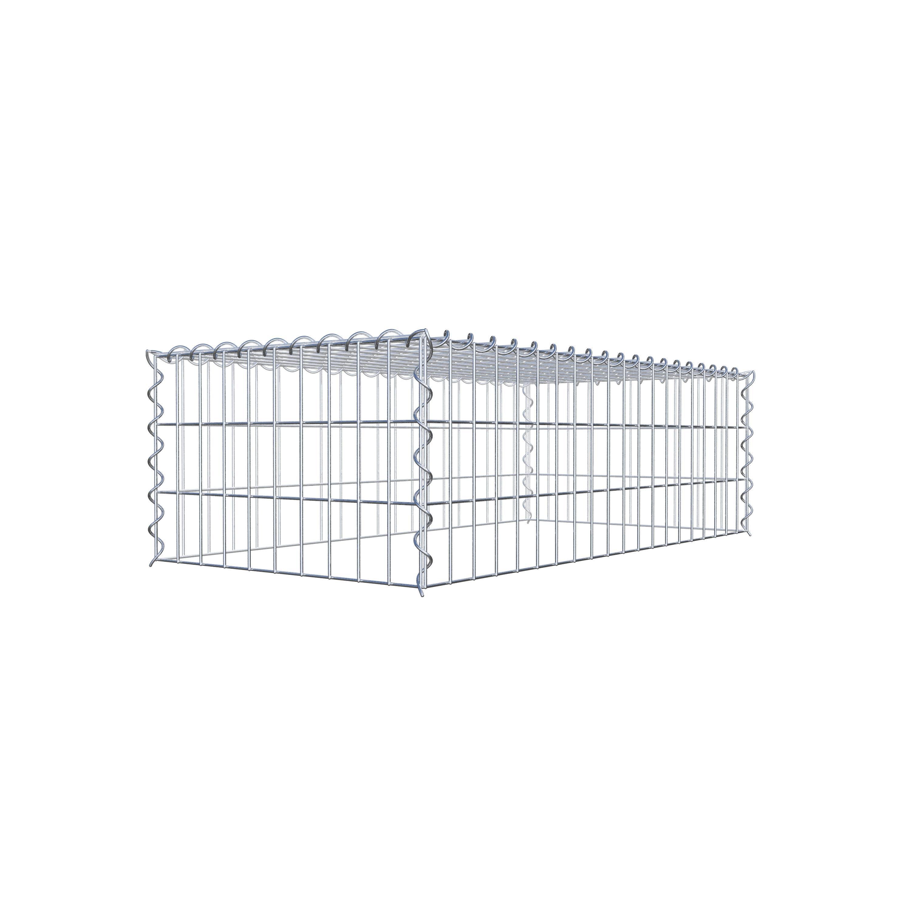 Anbaugabione Typ 3 100 cm x 30 cm x 50 cm (L x H x T), Maschenweite 5 cm x 10 cm, Spirale