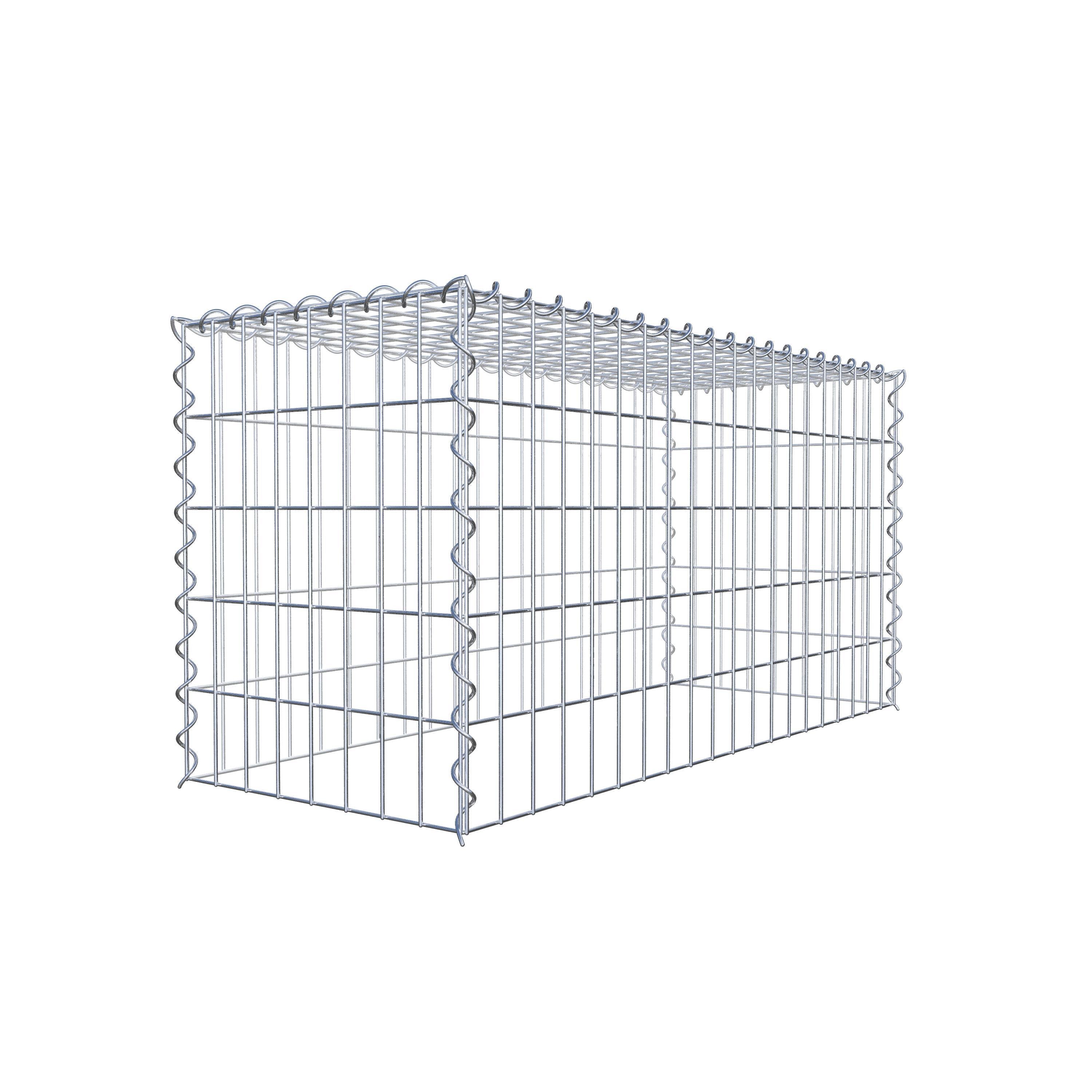 Gabion rapporté type 3 100 cm x 50 cm x 40 cm (L x H x P), mailles 5 cm x 10 cm, spirale