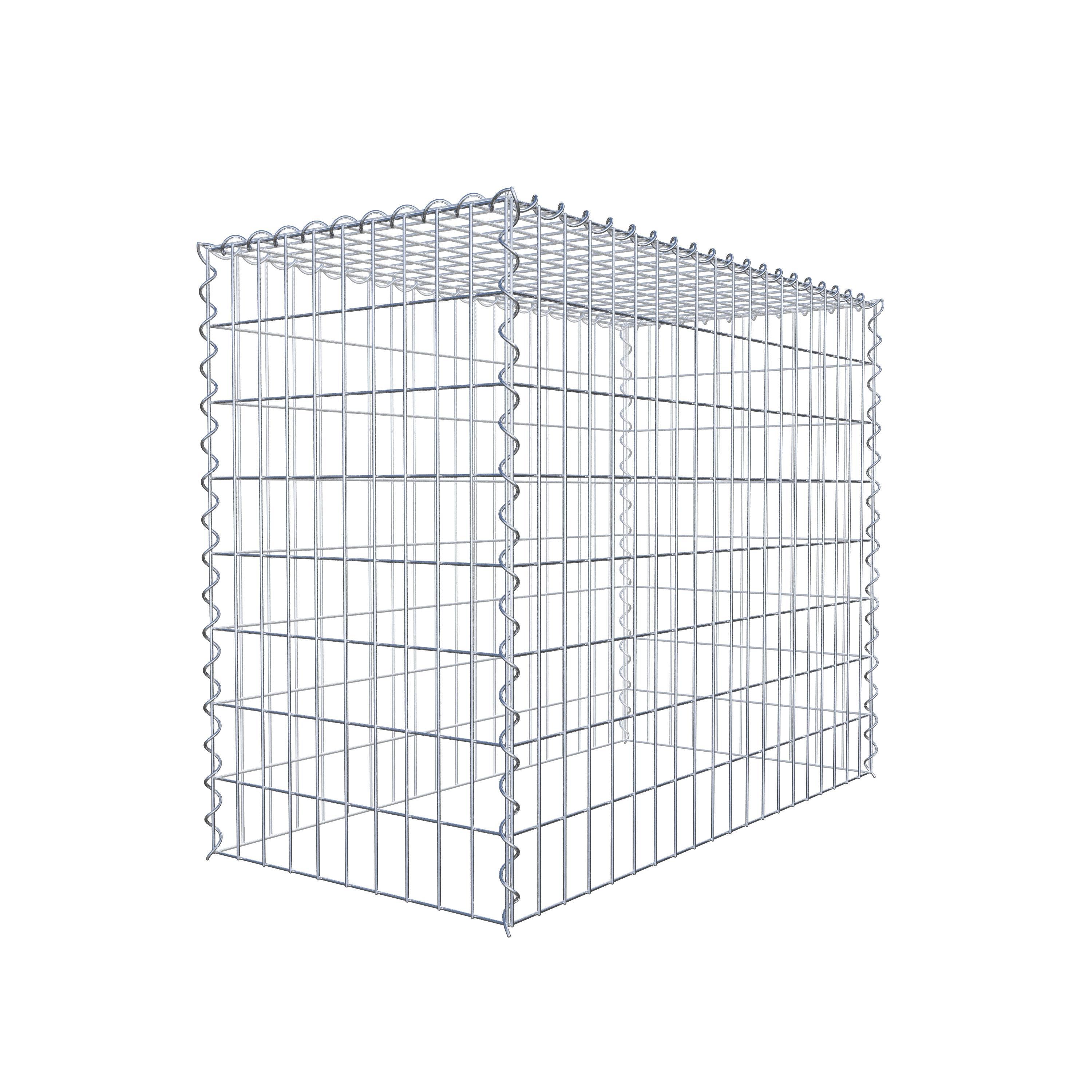 Gabião tipo 3 100 cm x 80 cm x 50 cm (C x A x P), malhagem 5 cm x 10 cm, espiral
