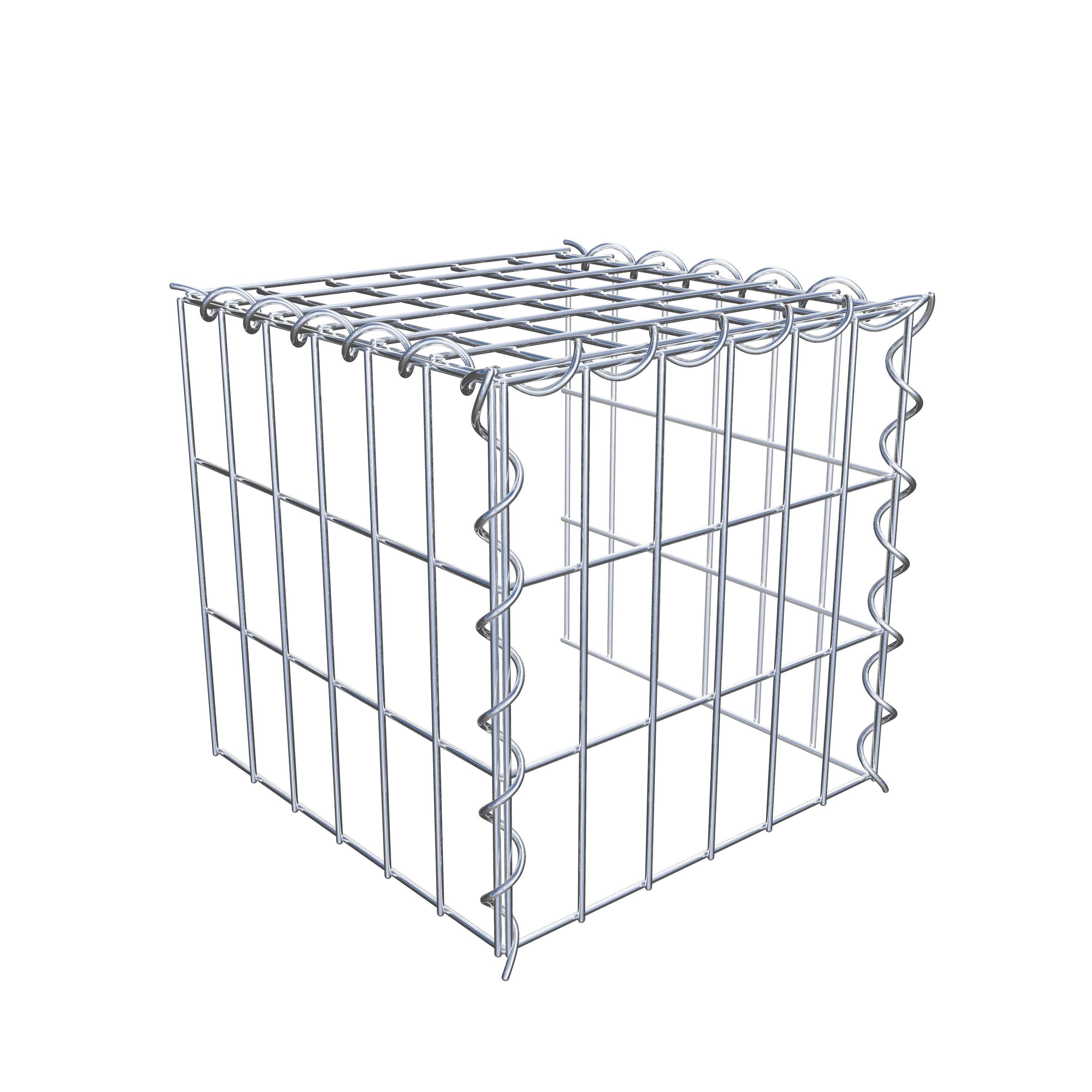 Gabion rapporté type 4 30 cm x 30 cm x 30 cm (L x H x P), mailles 5 cm x 10 cm, spirale