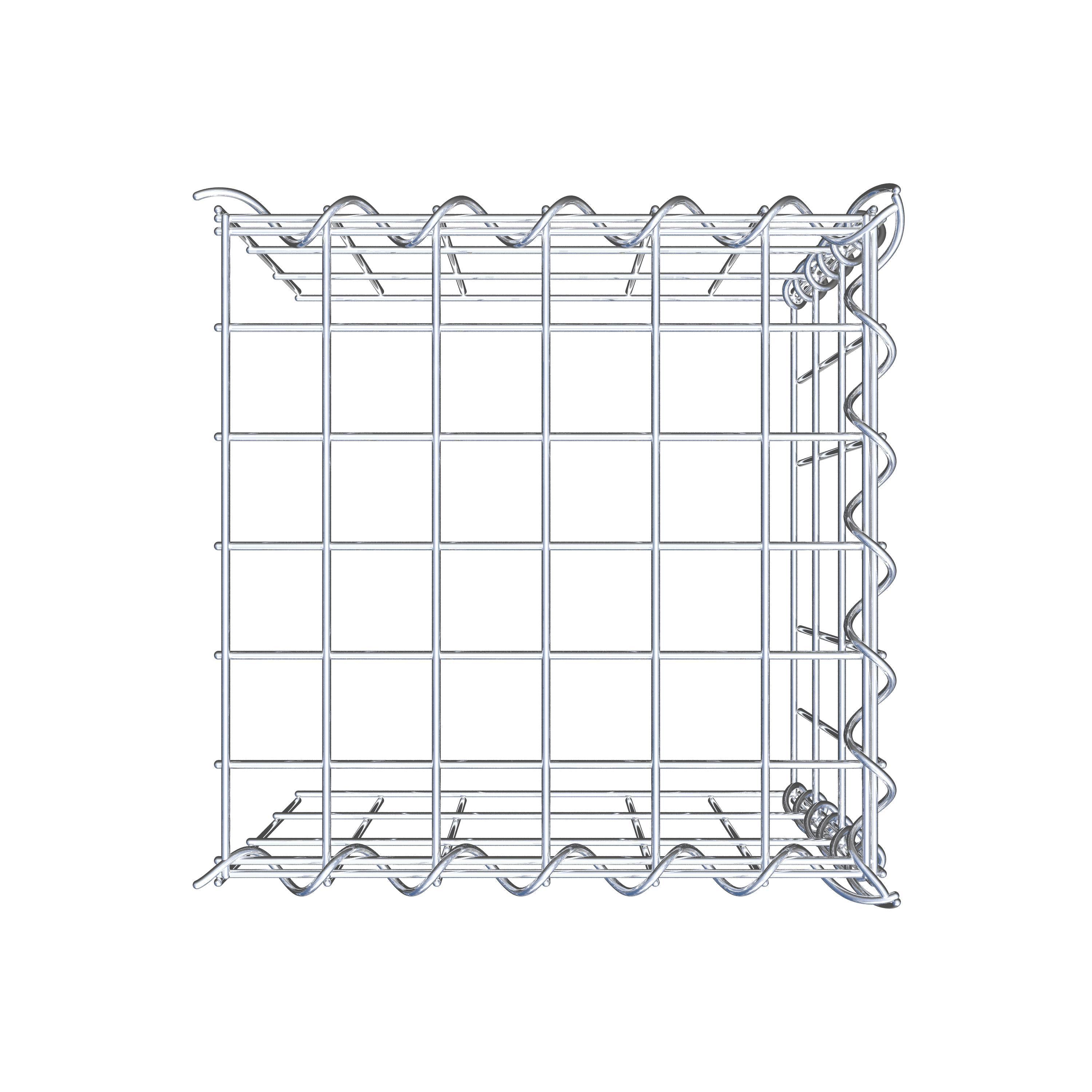 Gabion rapporté type 4 30 cm x 30 cm x 30 cm (L x H x P), mailles 5 cm x 10 cm, spirale