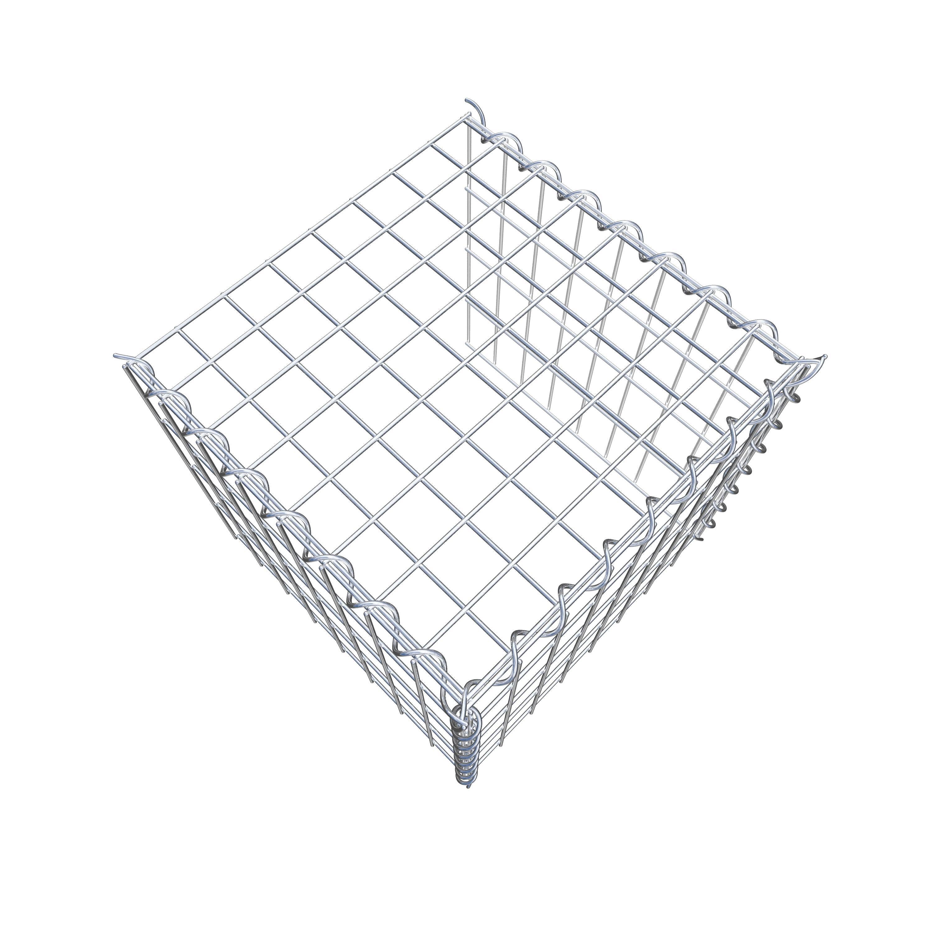 Gabião tipo 4 40 cm x 40 cm x 40 cm (C x A x P), malhagem 5 cm x 10 cm, espiral
