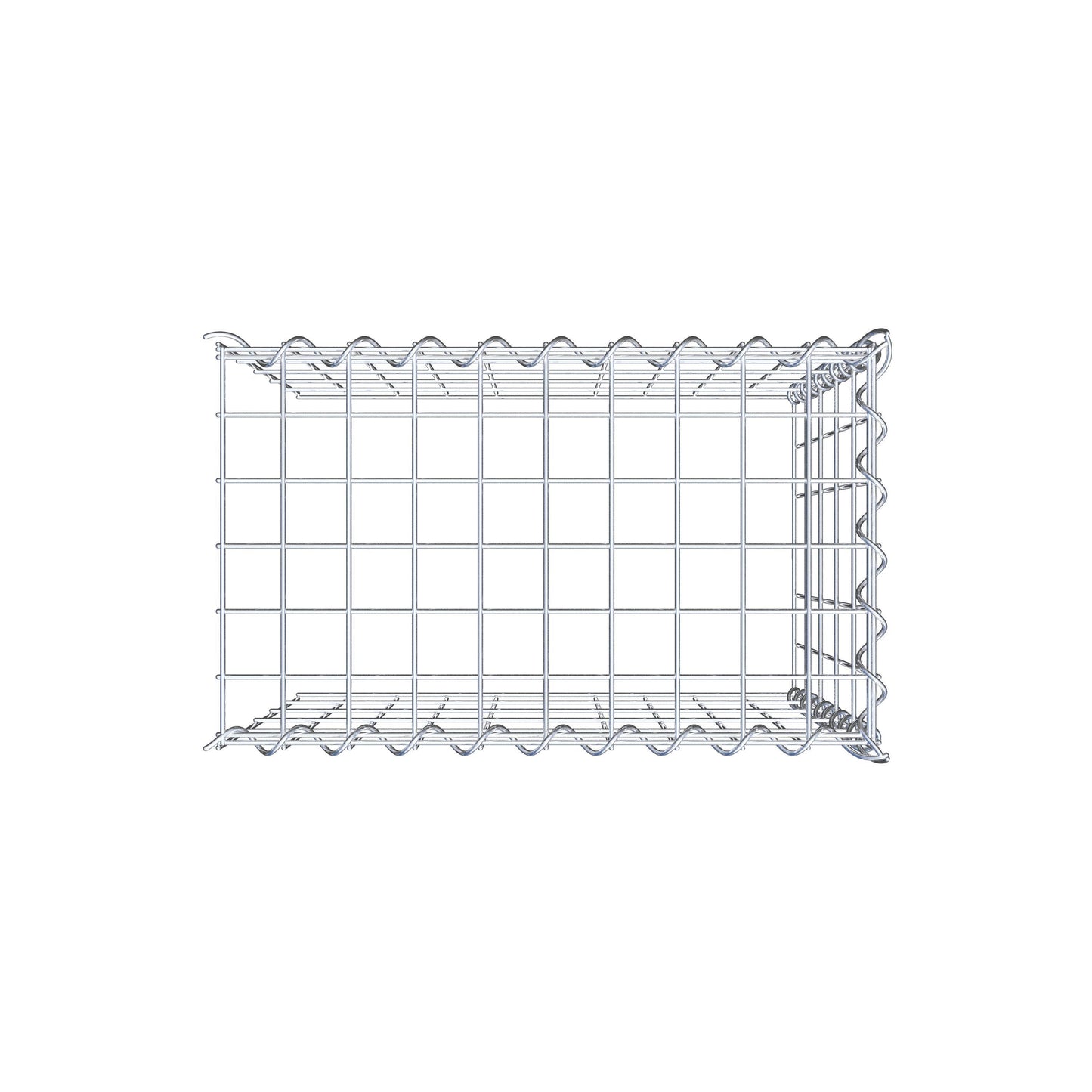 Grown-on gabion type 4 50 cm x 50 cm x 30 cm (L x H x D), mesh size 5 cm x 10 cm, spiral