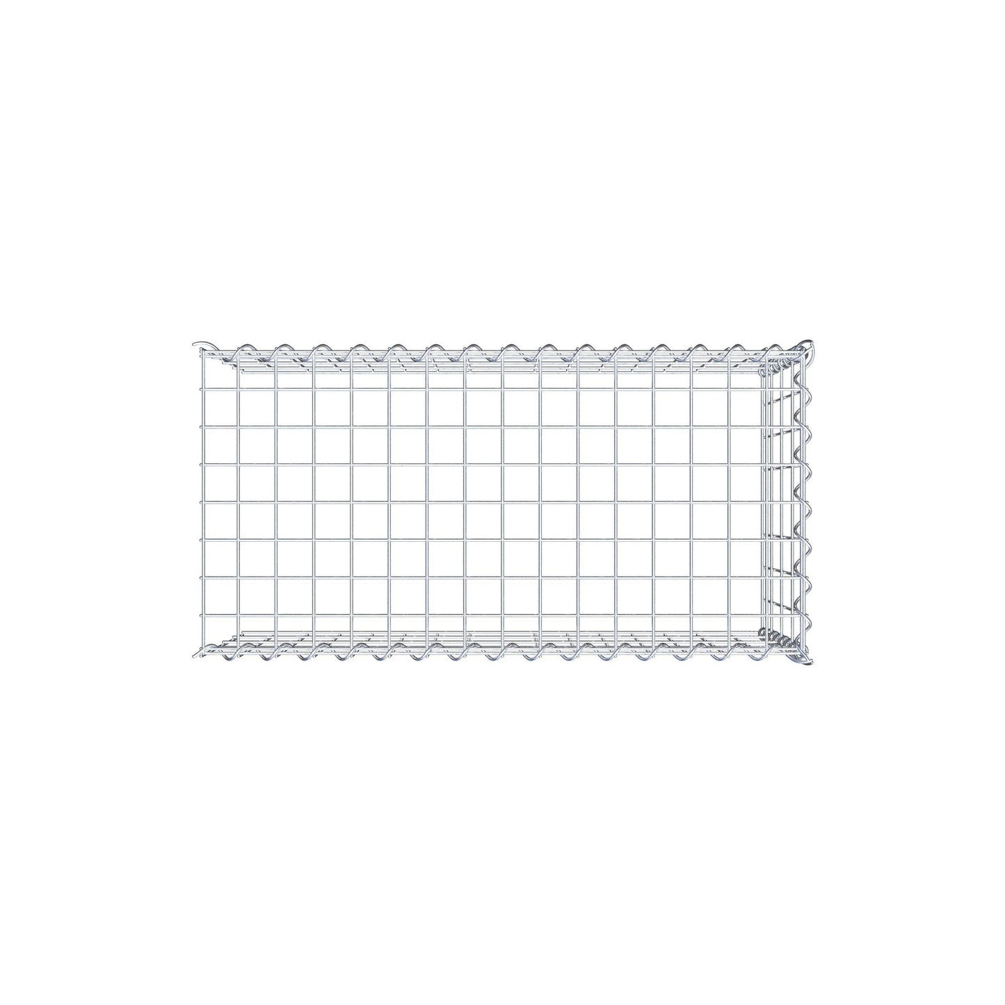Opvokset gabion type 4 80 cm x 40 cm x 40 cm (L x H x D), maskestørrelse 5 cm x 10 cm, spiral