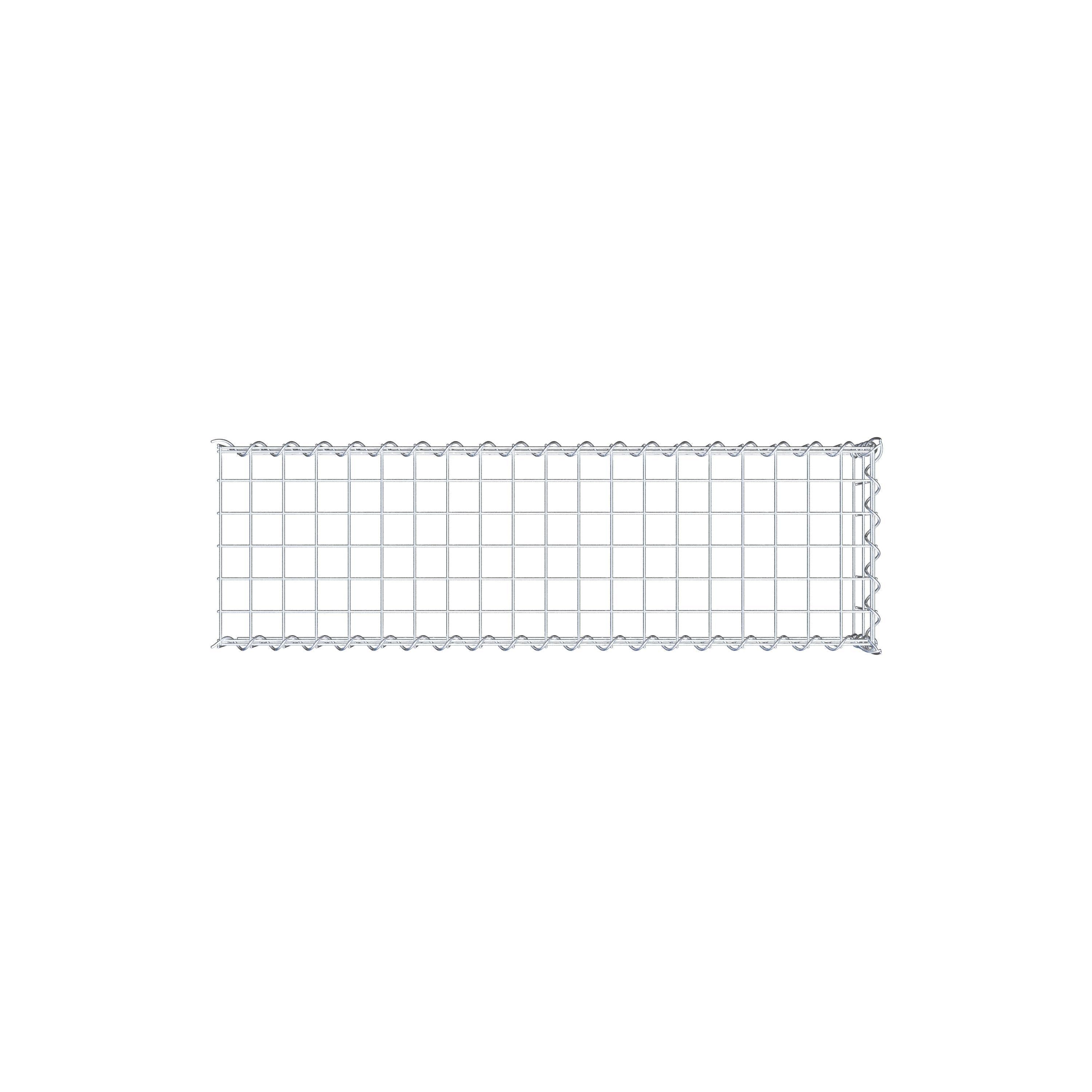 Gabion rapporté type 4 100 cm x 20 cm x 30 cm (L x H x P), mailles 5 cm x 10 cm, spirale