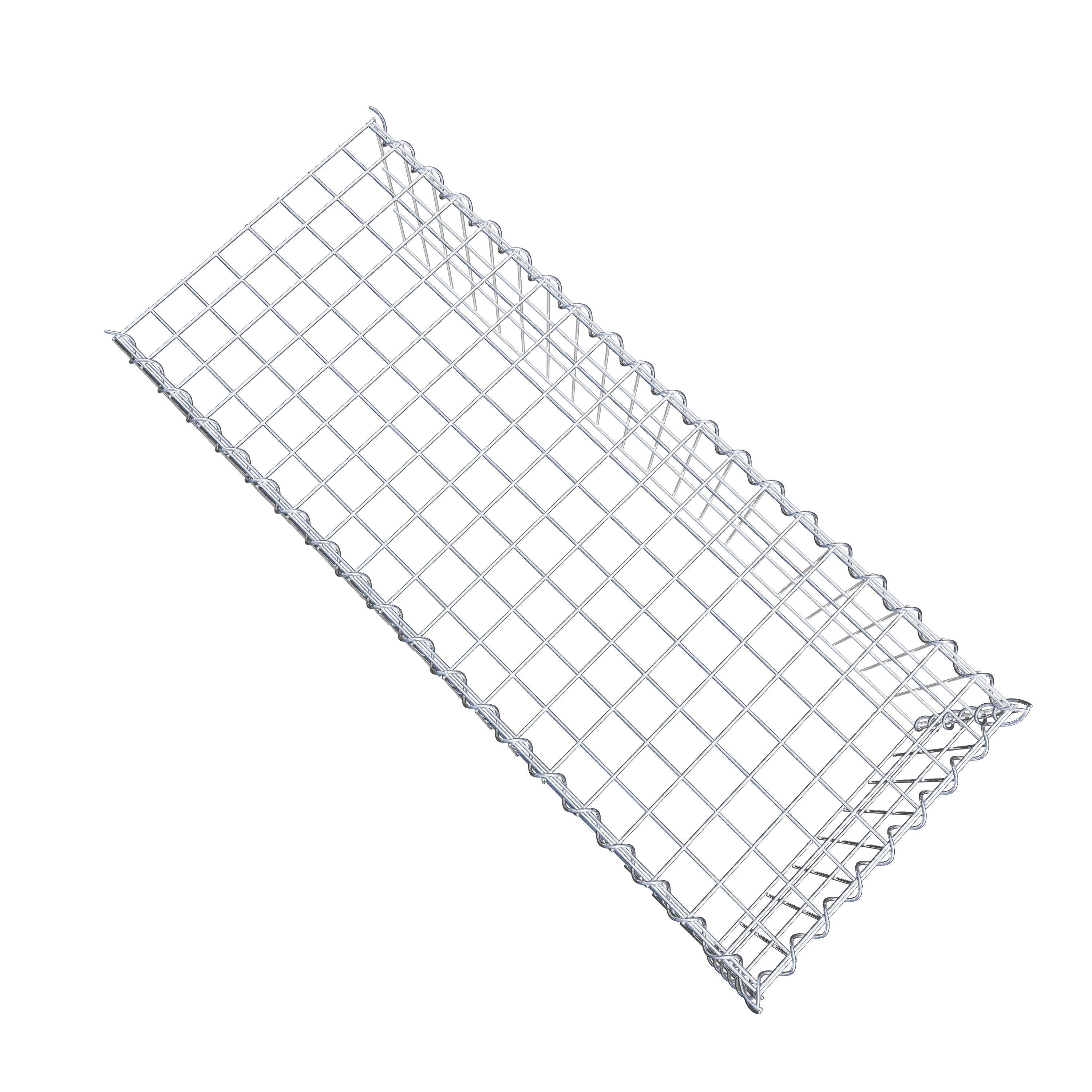 Gabion rapporté type 4 100 cm x 30 cm x 40 cm (L x H x P), mailles 5 cm x 10 cm, spirale