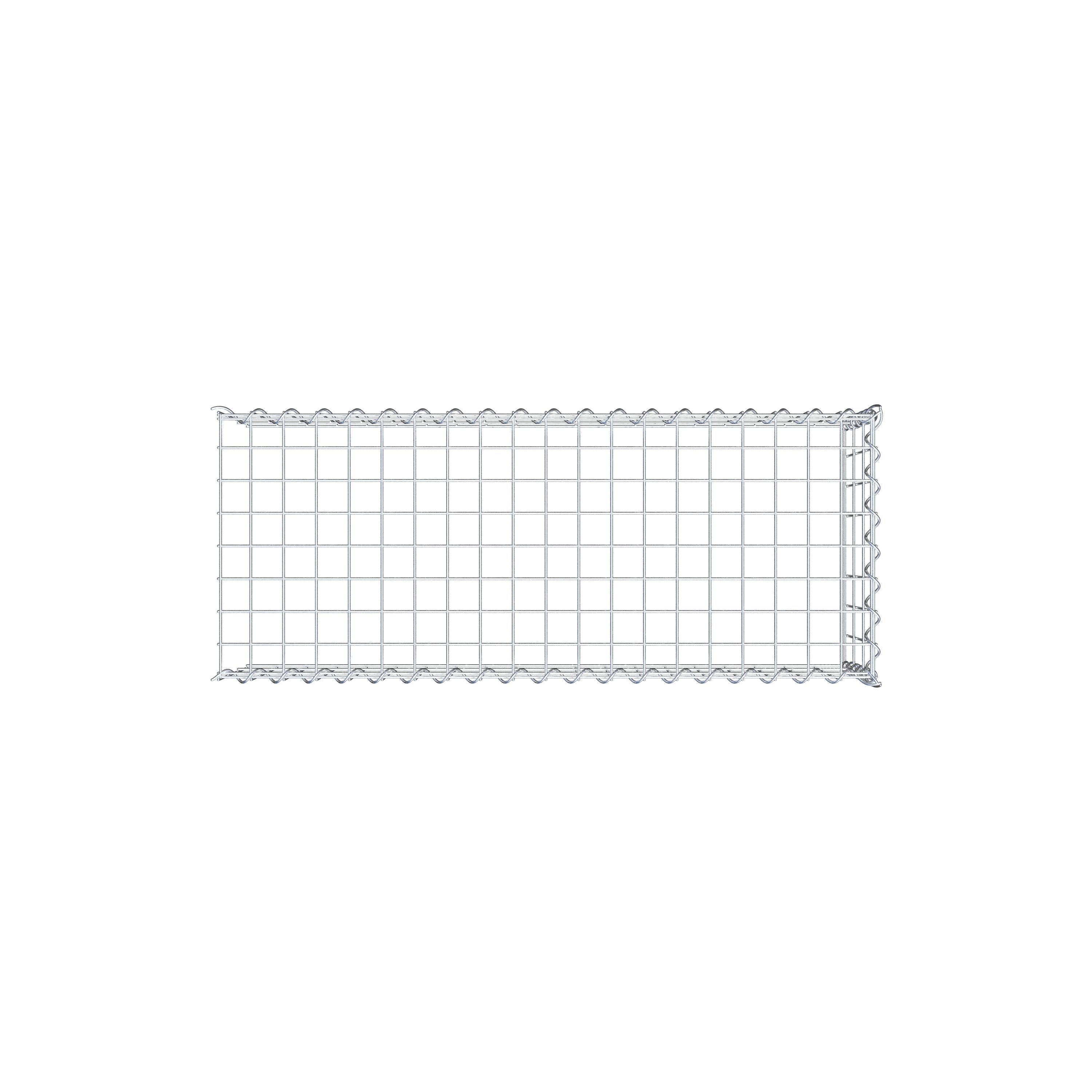 Gabion rapporté type 4 100 cm x 30 cm x 40 cm (L x H x P), mailles 5 cm x 10 cm, spirale