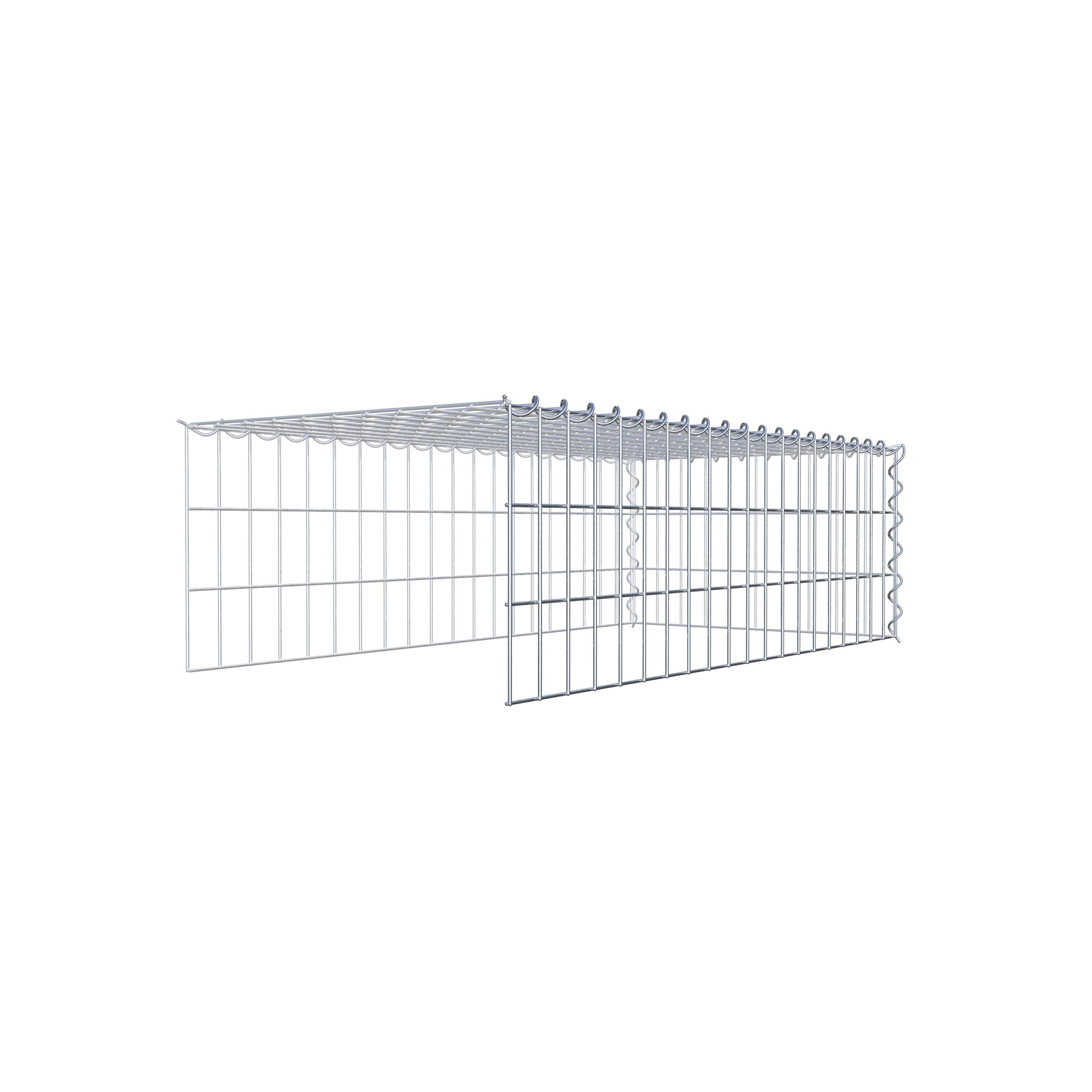 Add-on schanskorf type 4 100 cm x 30 cm x 50 cm (L x H x D), maaswijdte 5 cm x 10 cm, spiraalvormig