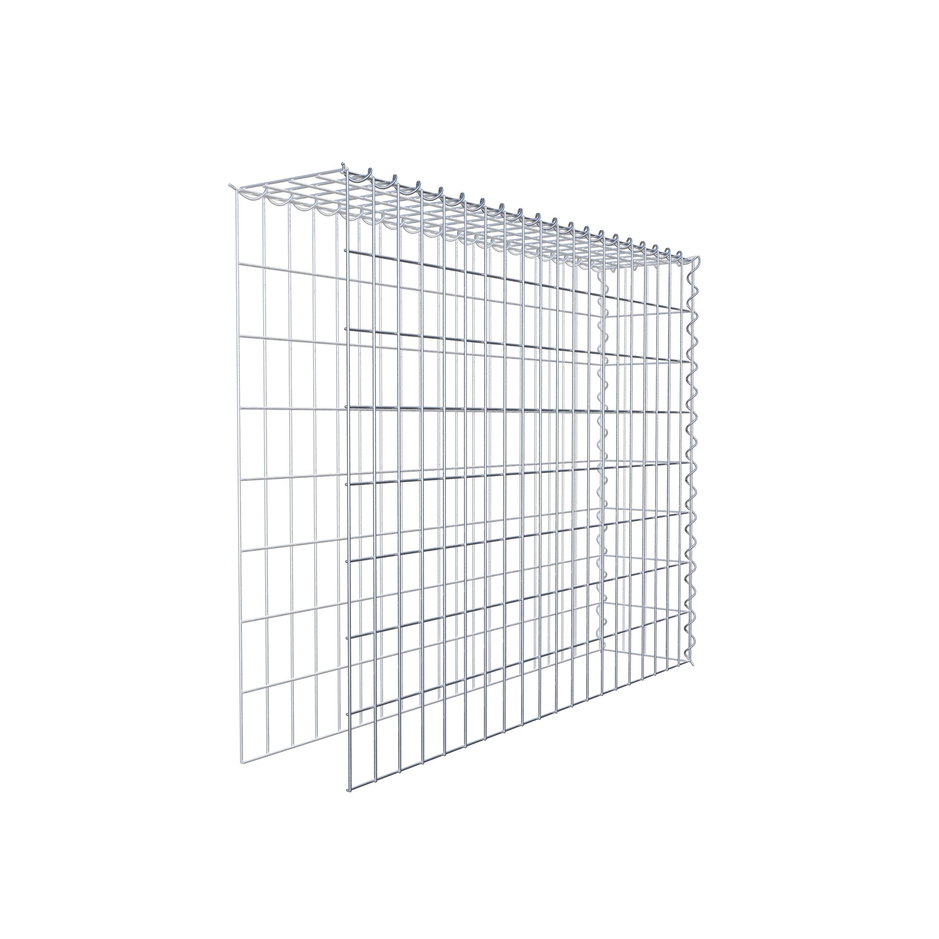 Gabião tipo 4 100 cm x 80 cm x 20 cm (C x A x P), malhagem 5 cm x 10 cm, espiral