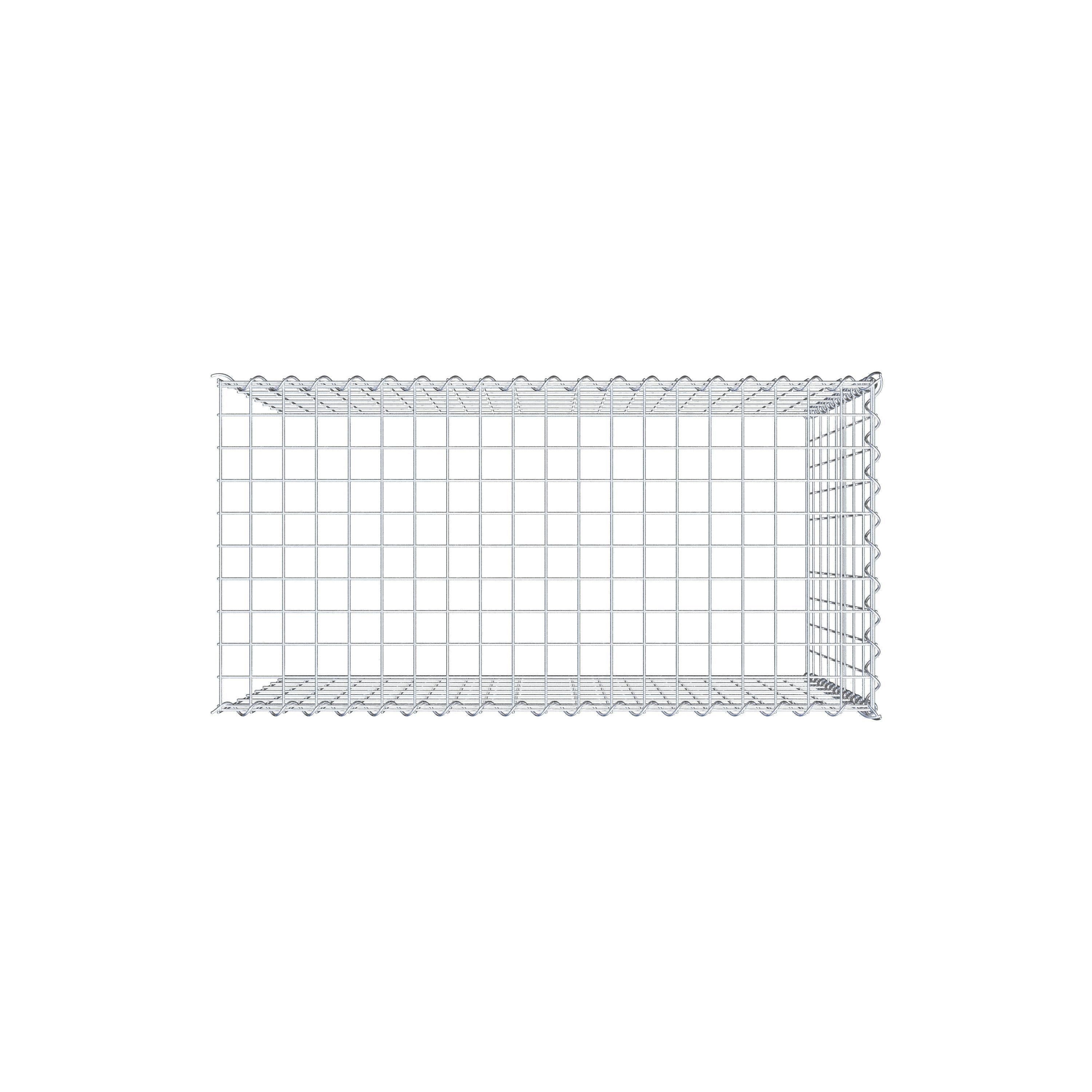 Extra gabion typ 4 100 cm x 80 cm x 50 cm (L x H x D), maskstorlek 5 cm x 10 cm, spiral