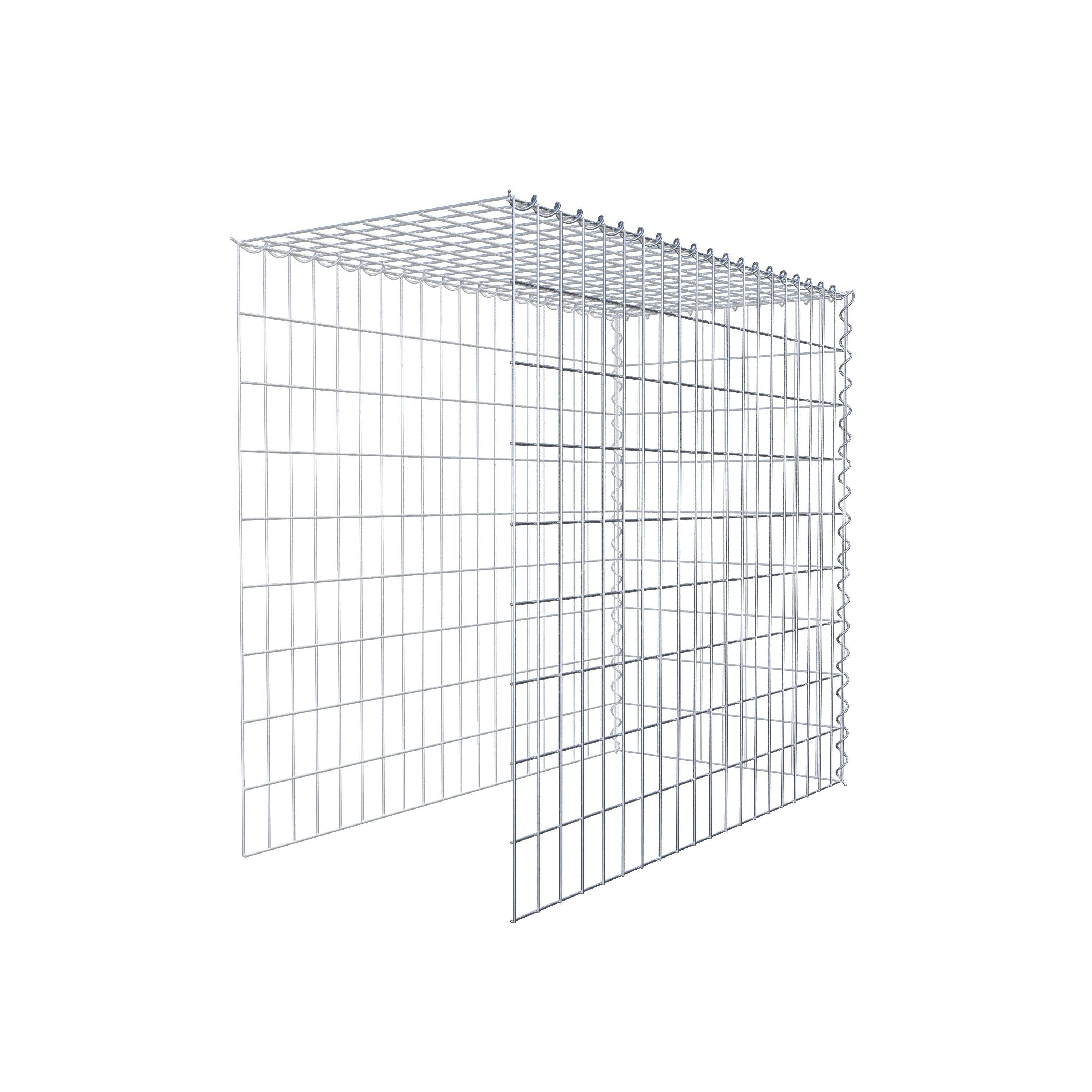 Add-on schanskorf type 4 100 cm x 90 cm x 50 cm (L x H x D), maaswijdte 5 cm x 10 cm, spiraalvormig