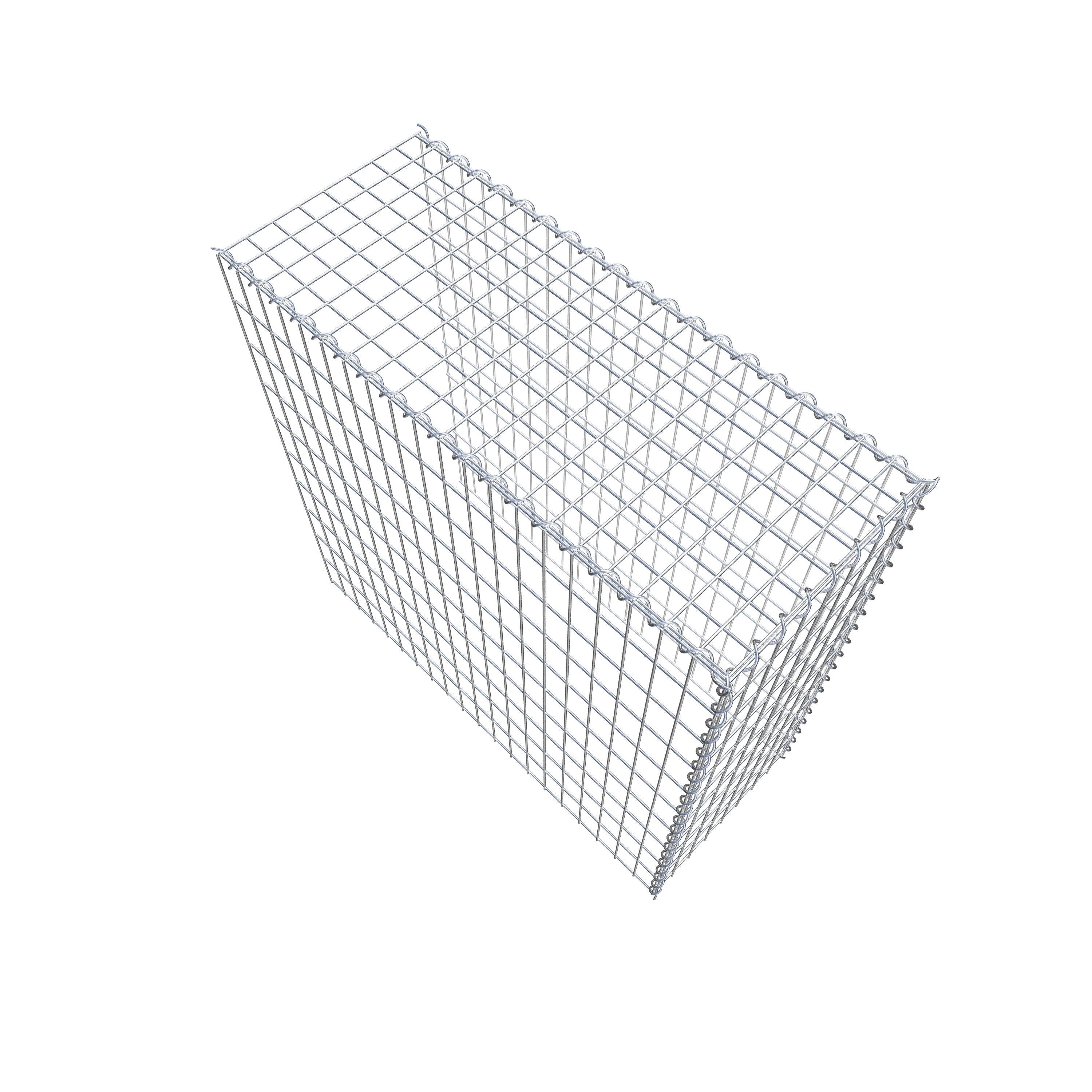 Gabion rapporté type 4 100 cm x 100 cm x 40 cm (L x H x P), mailles 5 cm x 10 cm, spirale