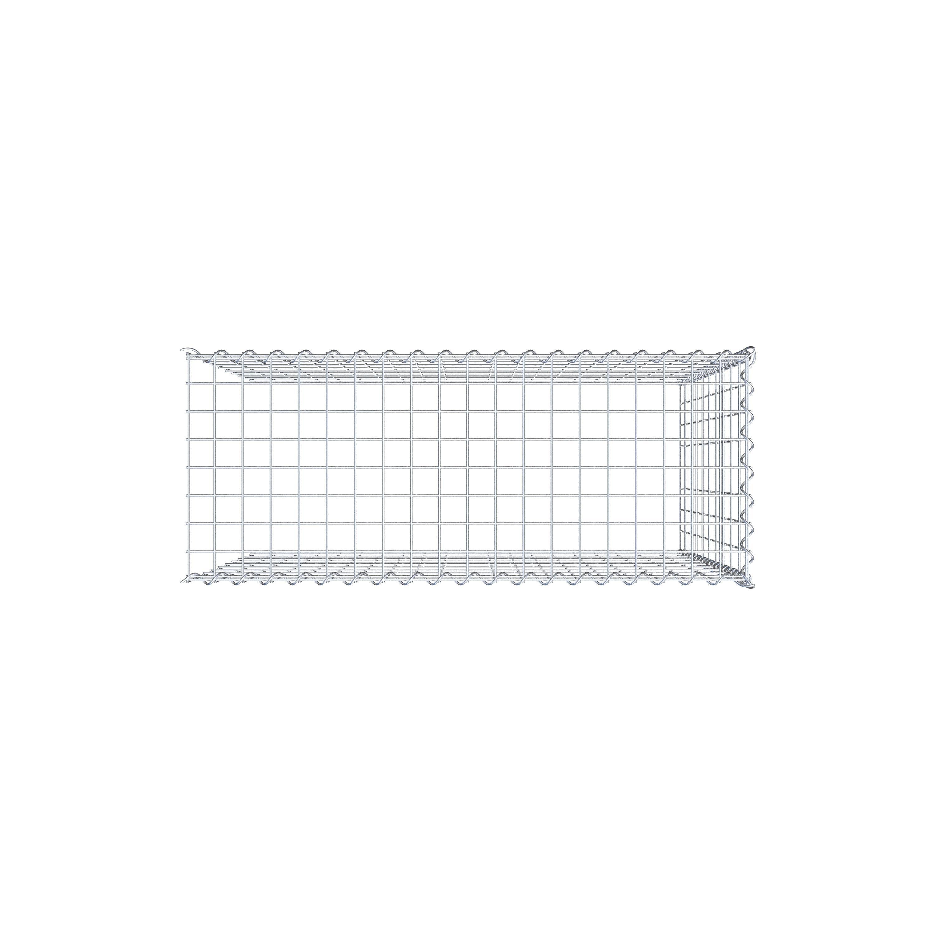 Gabion rapporté type 4 100 cm x 100 cm x 40 cm (L x H x P), mailles 5 cm x 10 cm, spirale