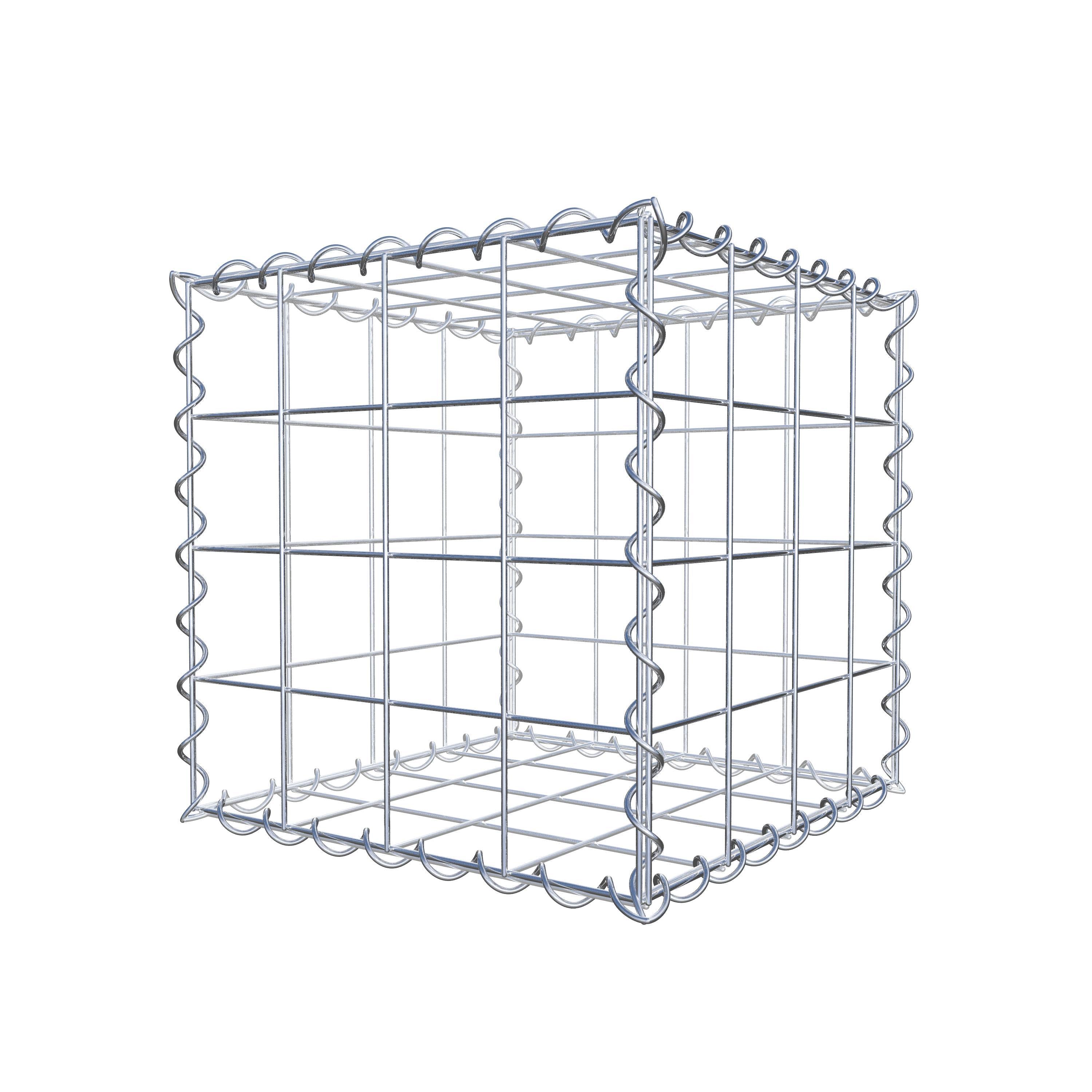 Gabion 40 cm x 40 cm x 40 cm (L x H x D), maskstorlek 10 cm x 10 cm, spiral