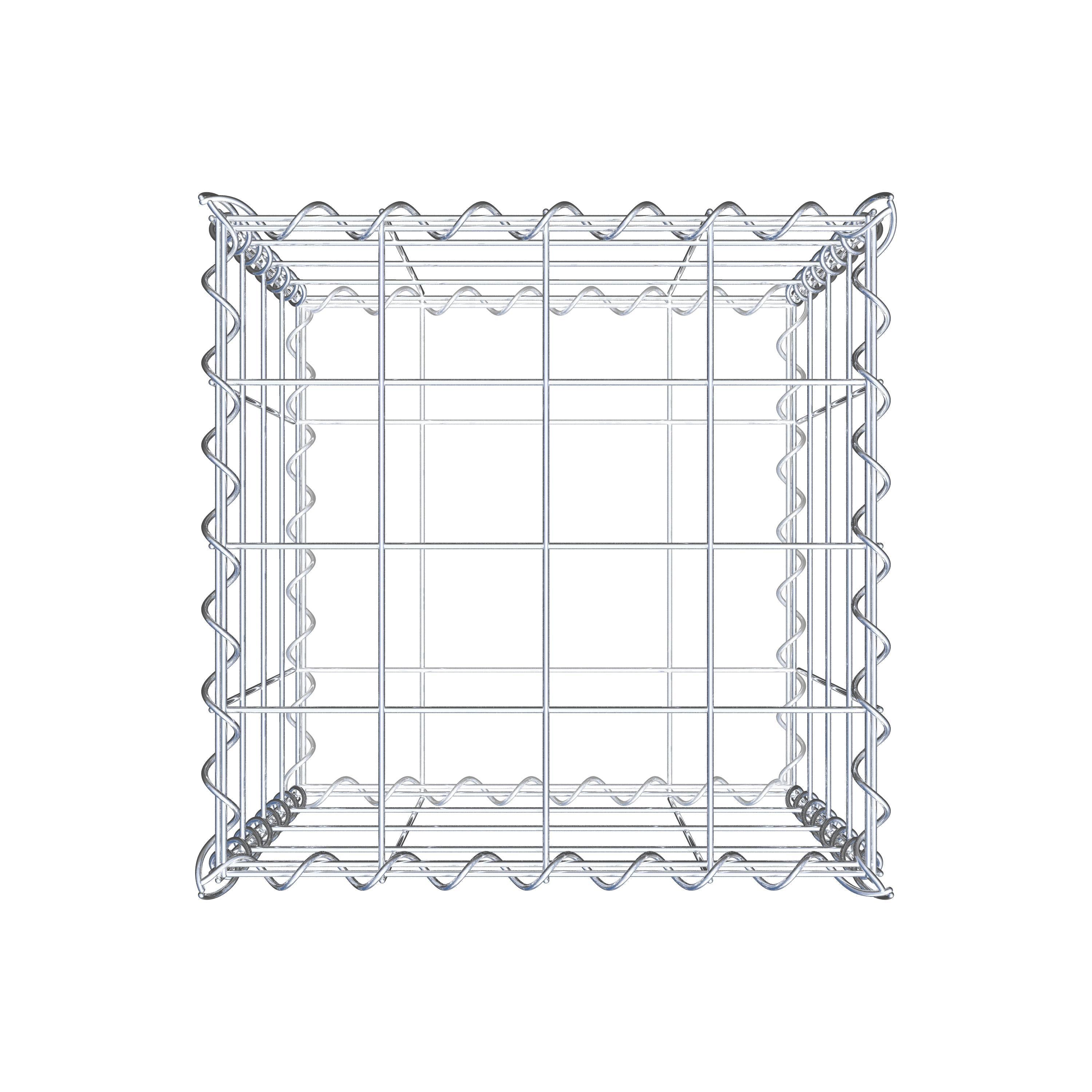 Gabion 40 cm x 40 cm x 40 cm (L x H x D), maskstorlek 10 cm x 10 cm, spiral