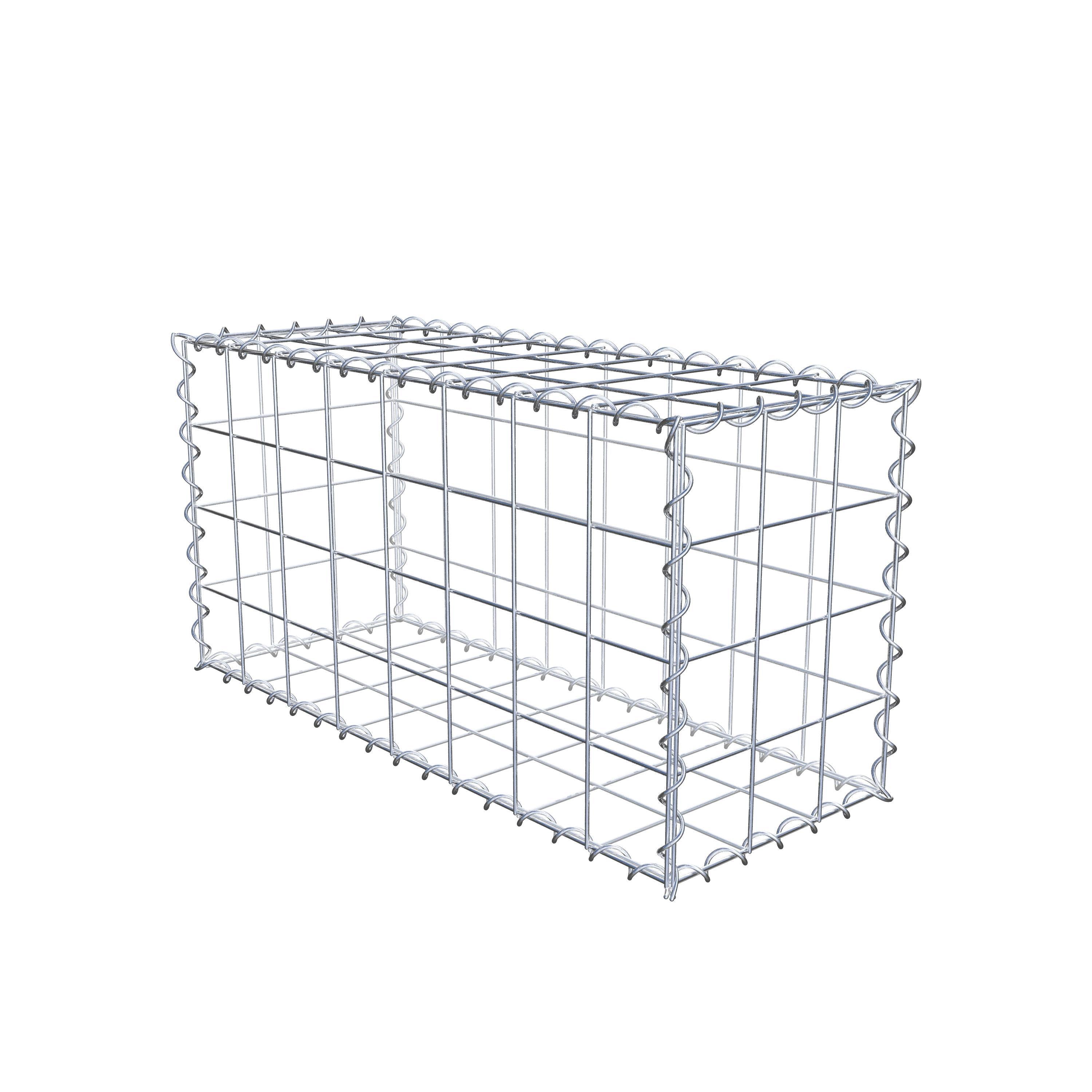 Gabion 80 cm x 40 cm x 30 cm (L x H x D), maskstorlek 10 cm x 10 cm, spiral