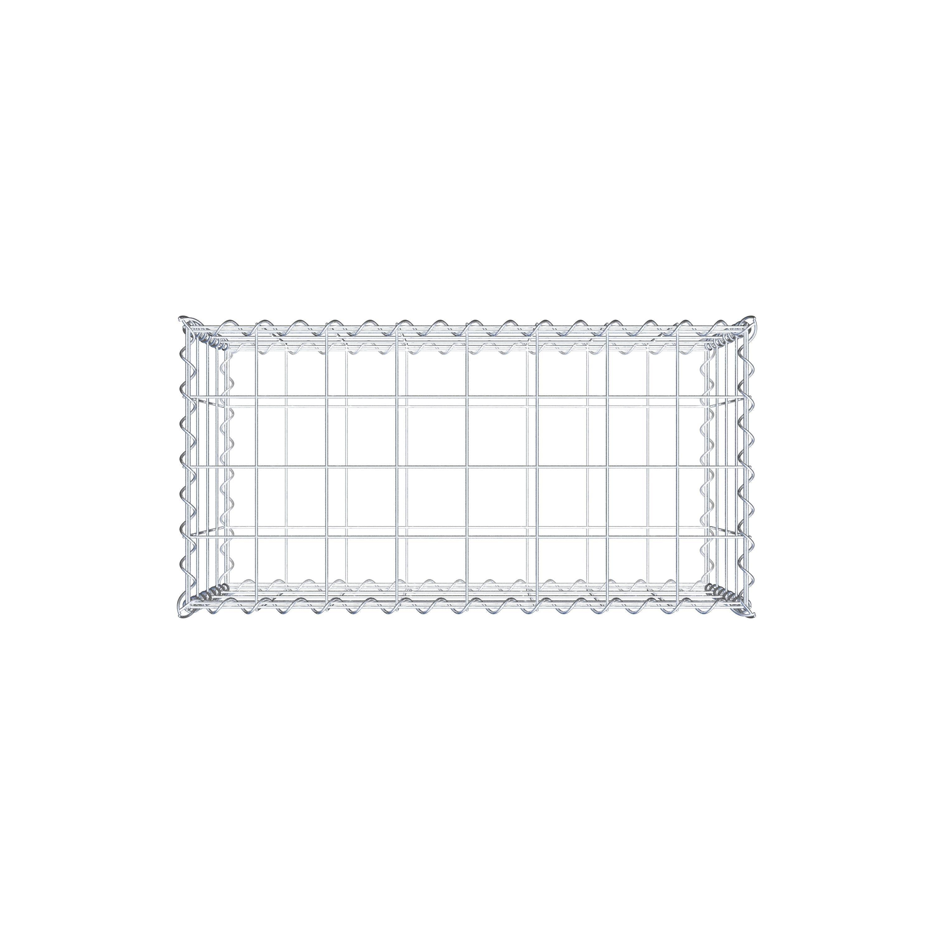 Gabião 80 cm x 40 cm x 40 cm (C x A x P), malhagem 10 cm x 10 cm, espiral