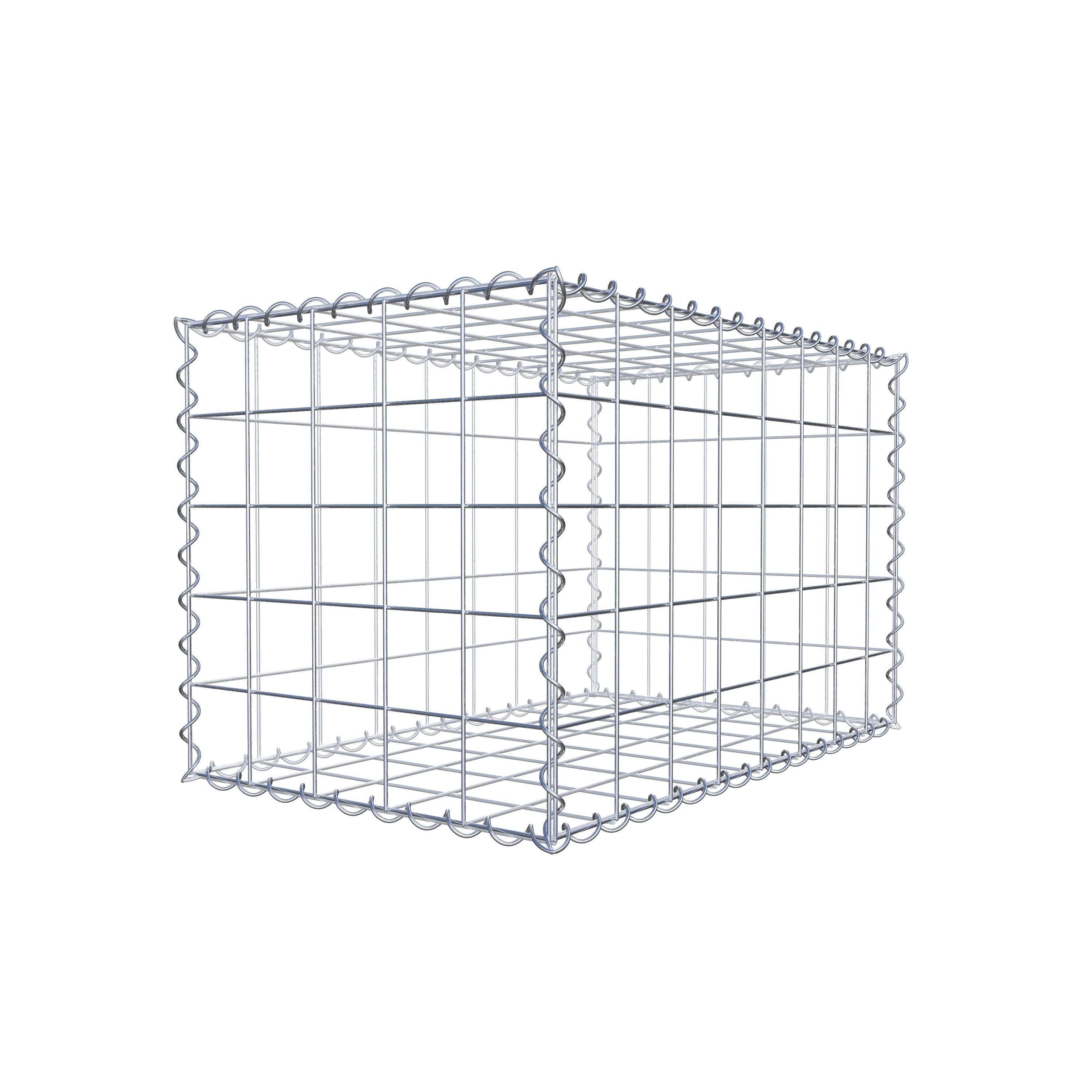 Gabion 80 cm x 50 cm x 50 cm (L x H x P), mailles 10 cm x 10 cm, spirale