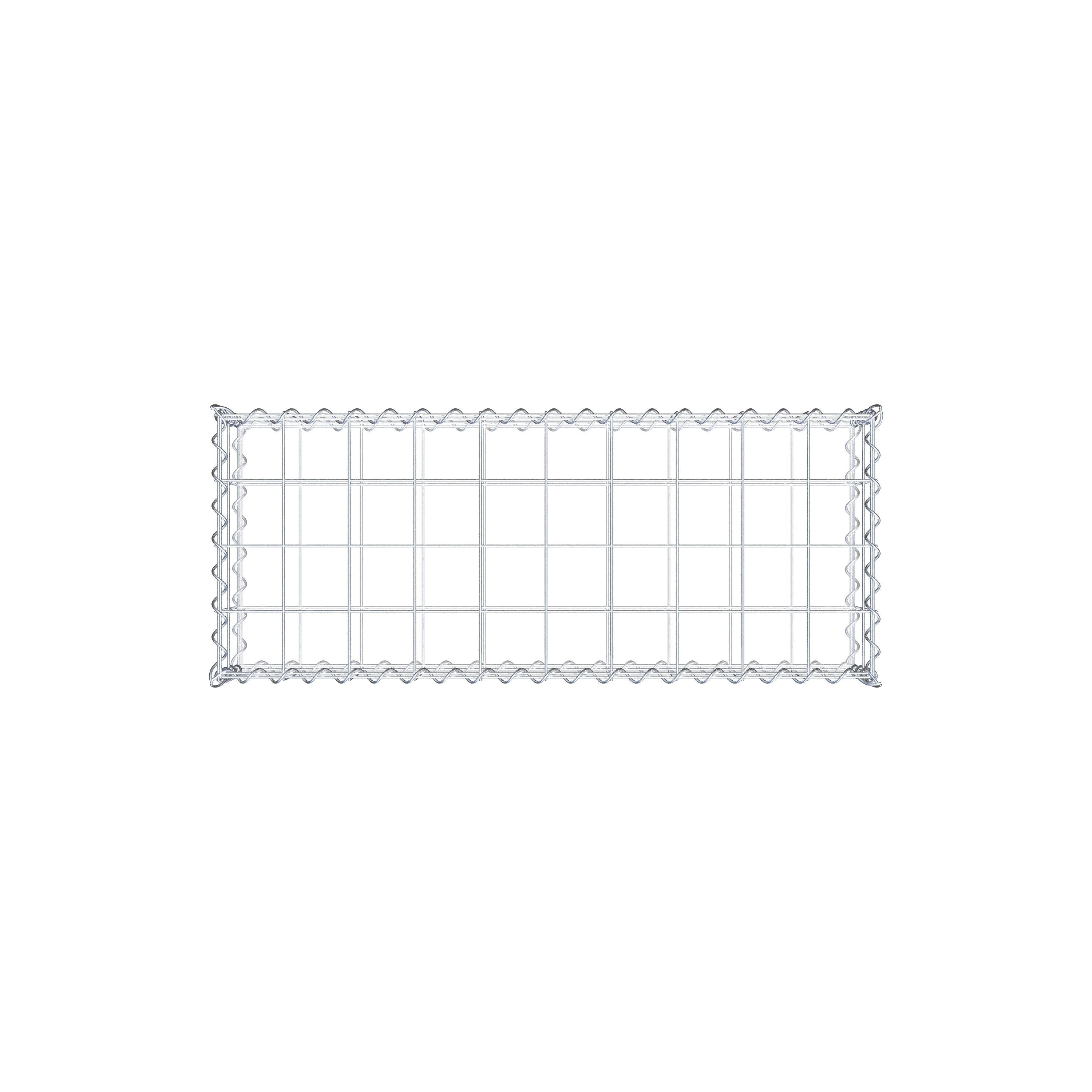 Gabion 100 cm x 20 cm x 40 cm (L x H x D), maskstorlek 10 cm x 10 cm, spiral